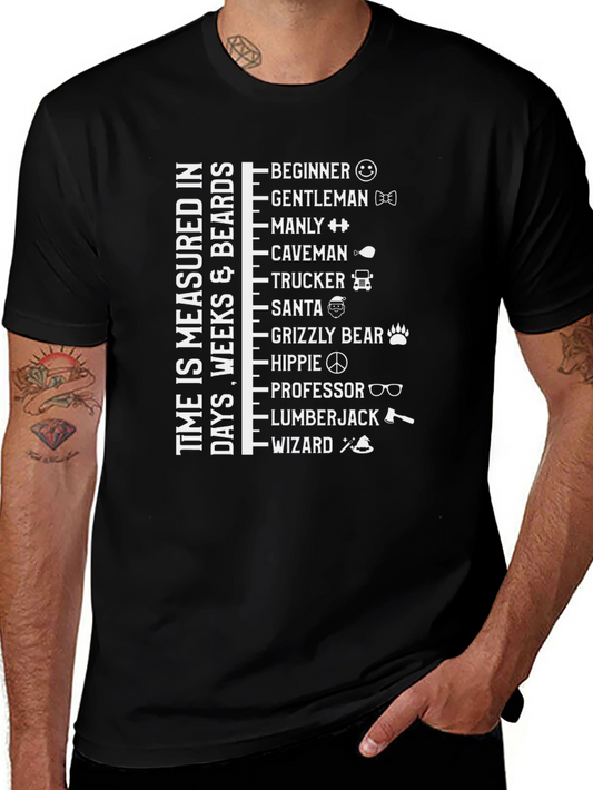 Time Measured in Beards Graphic Tee