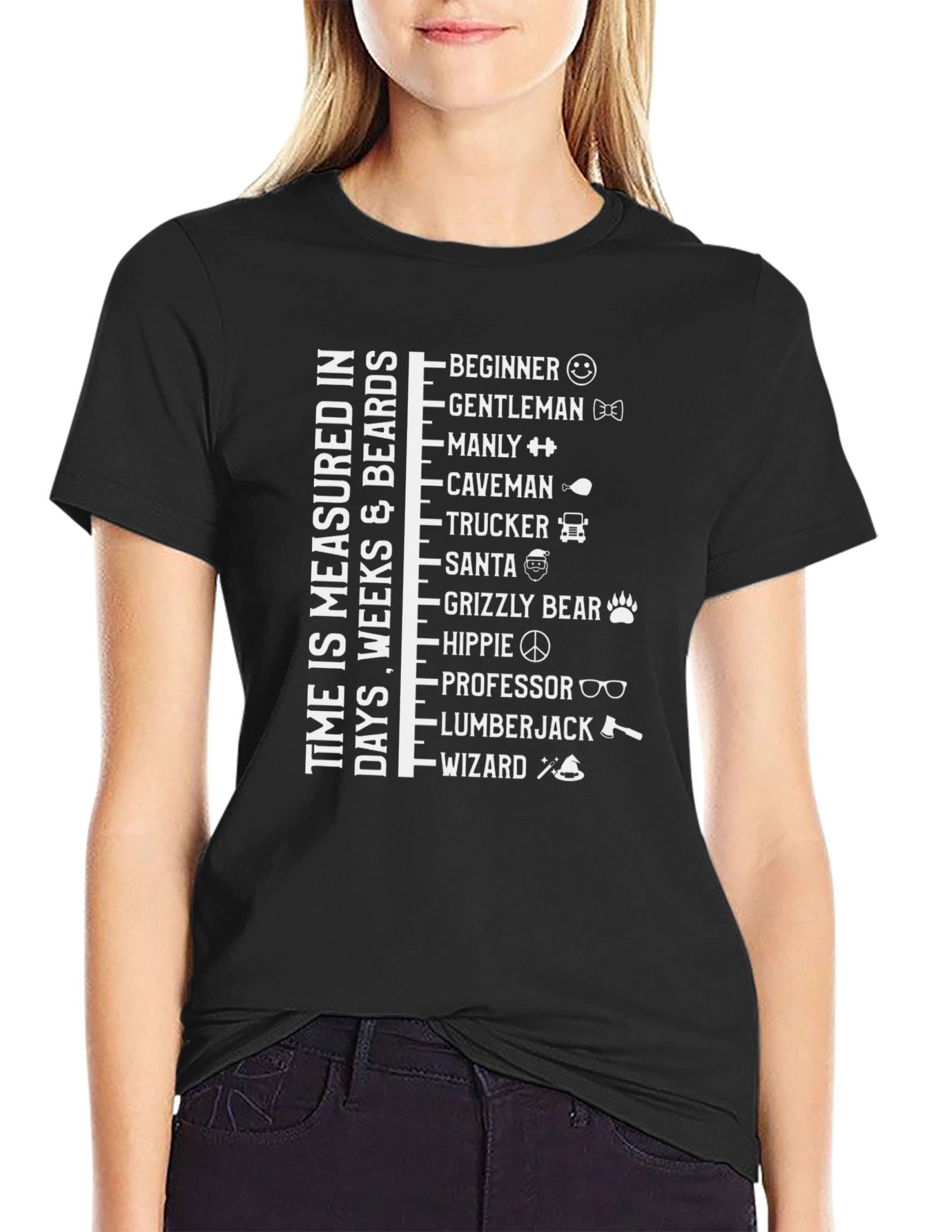 Time Measured in Beards Graphic Tee