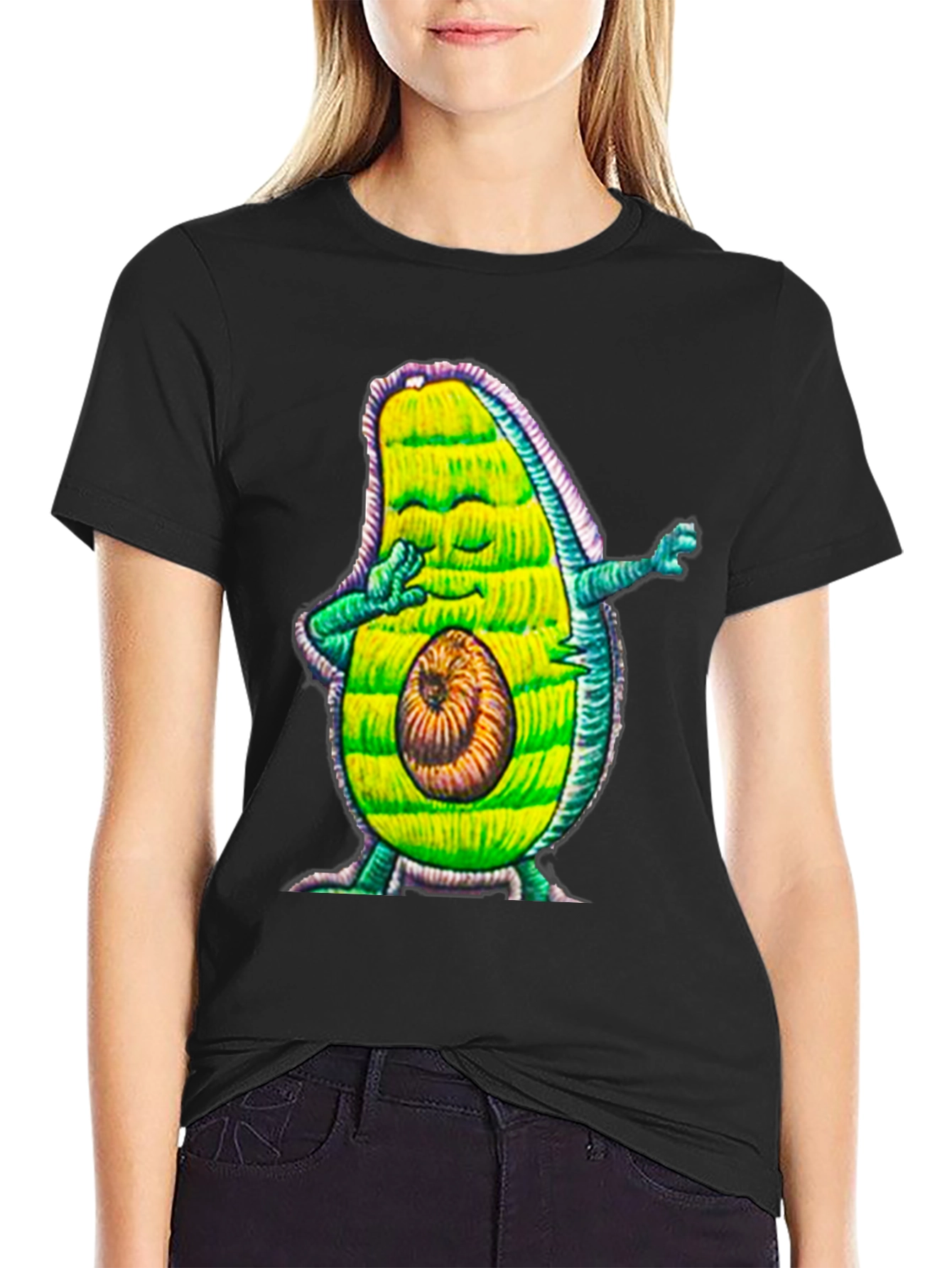 Dabbing Avocado Graphic Tee - Funny Fruit Lover Shirt