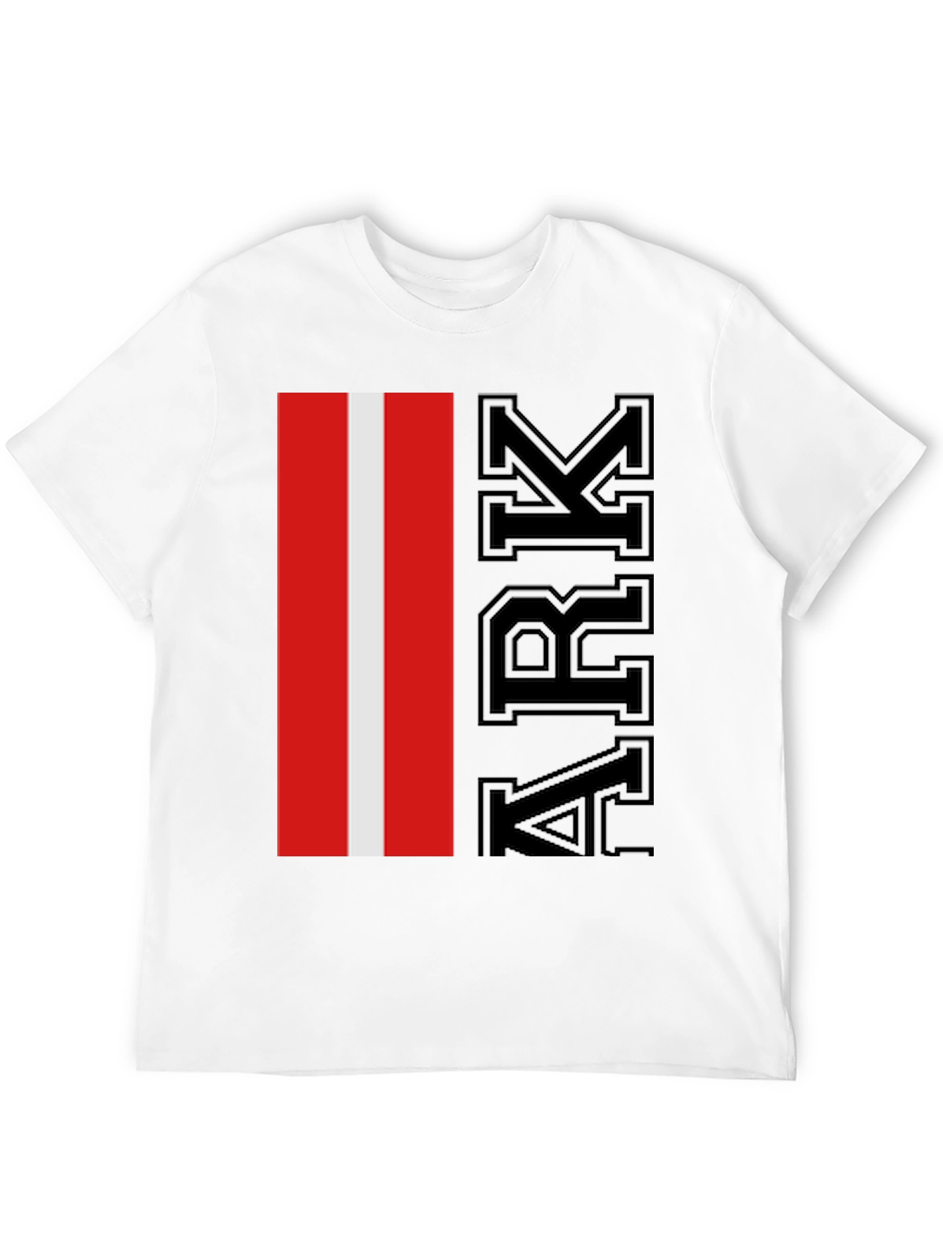 ARK Red & White Stripe Graphic T-Shirt