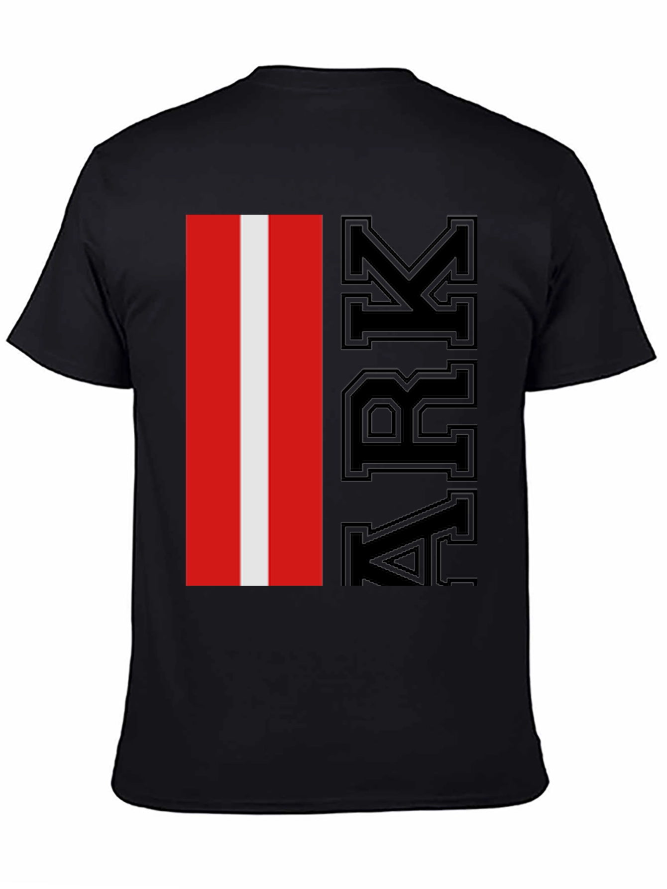 ARK Red & White Stripe Graphic T-Shirt