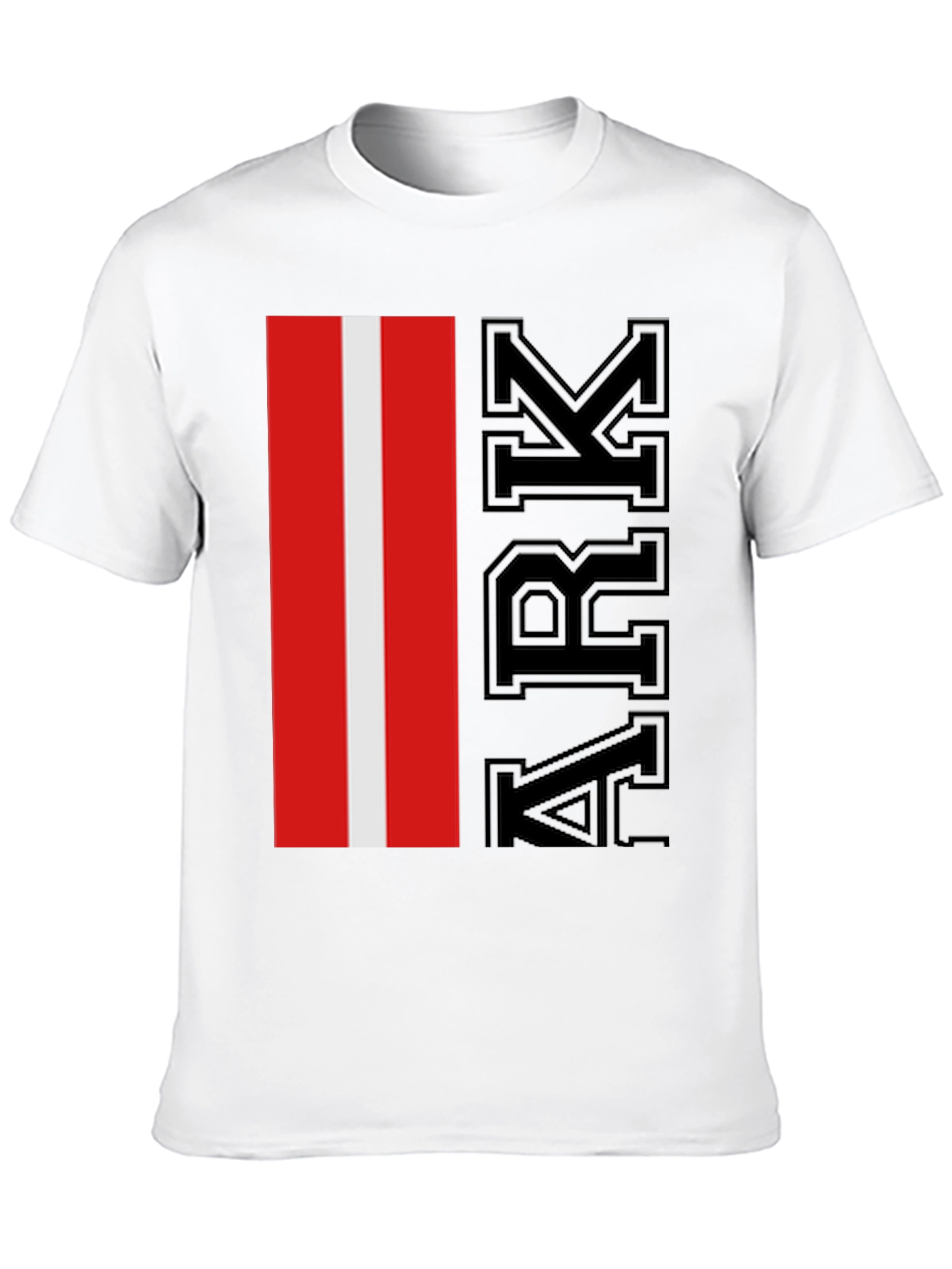 ARK Red & White Stripe Graphic T-Shirt
