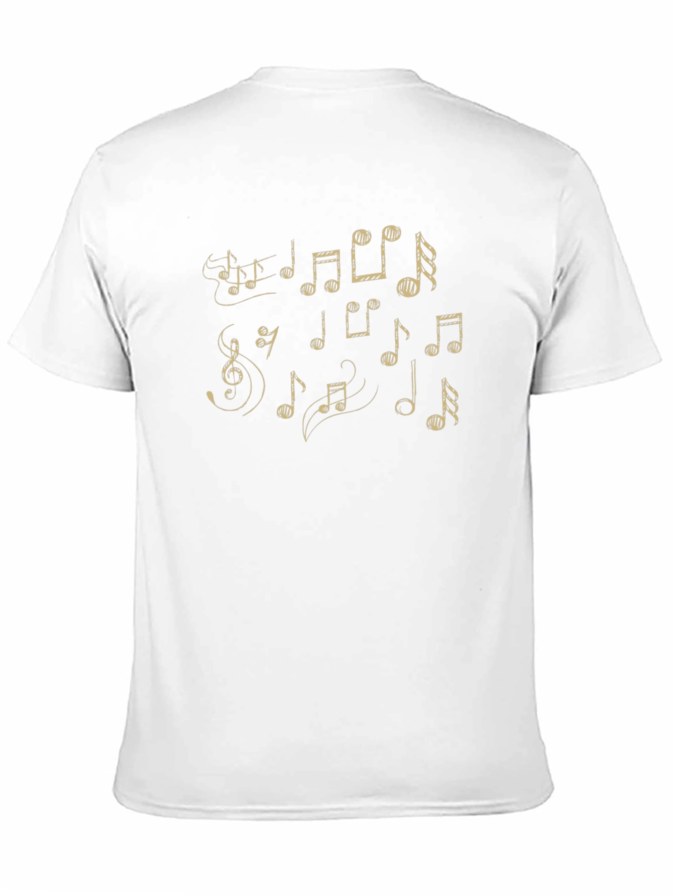 Musical Notes Graphic Black T-Shirt