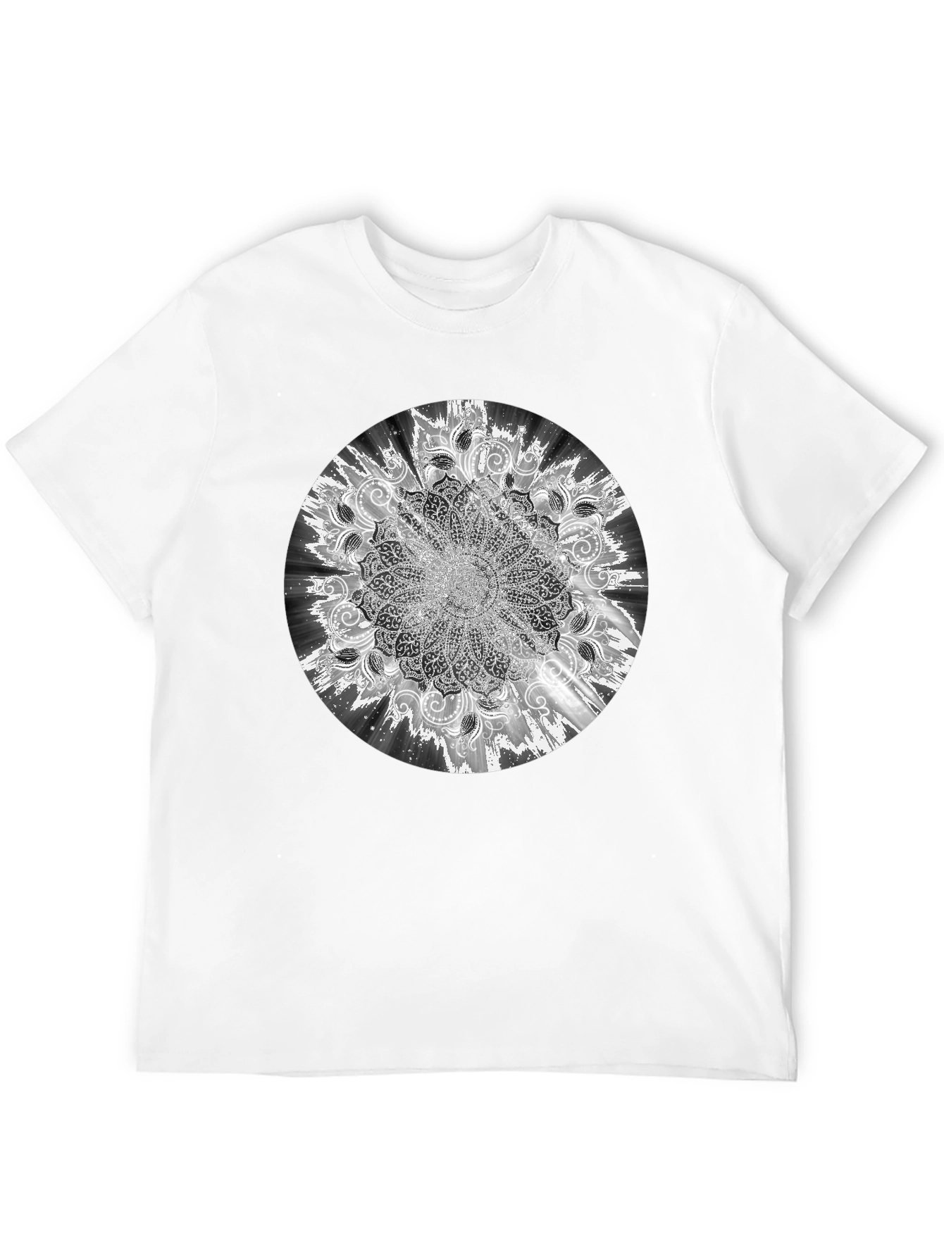 Mandala Graphic Print Black T-Shirt