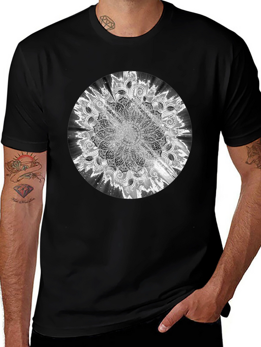 Mandala Graphic Print Black T-Shirt