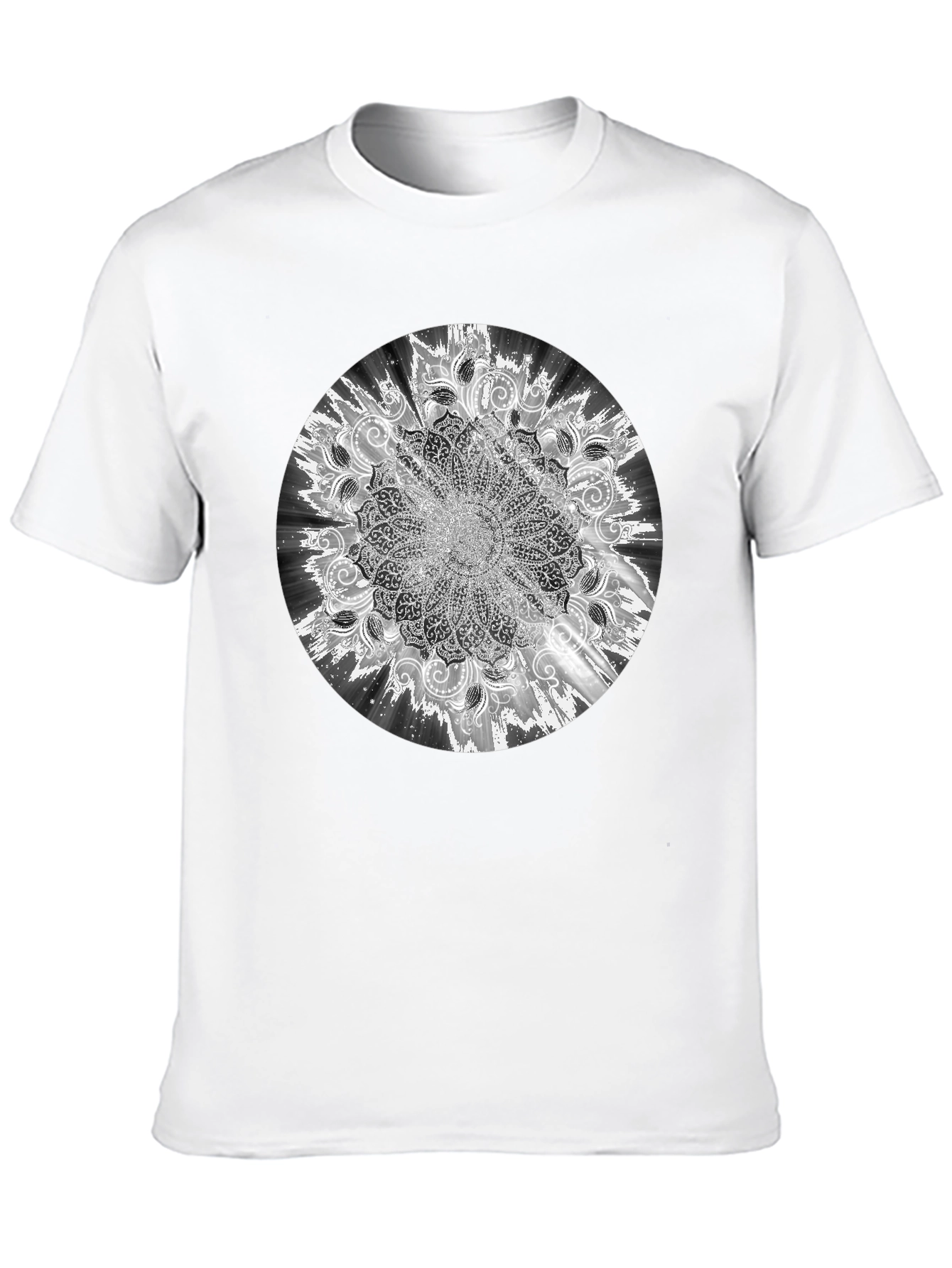 Mandala Graphic Print Black T-Shirt