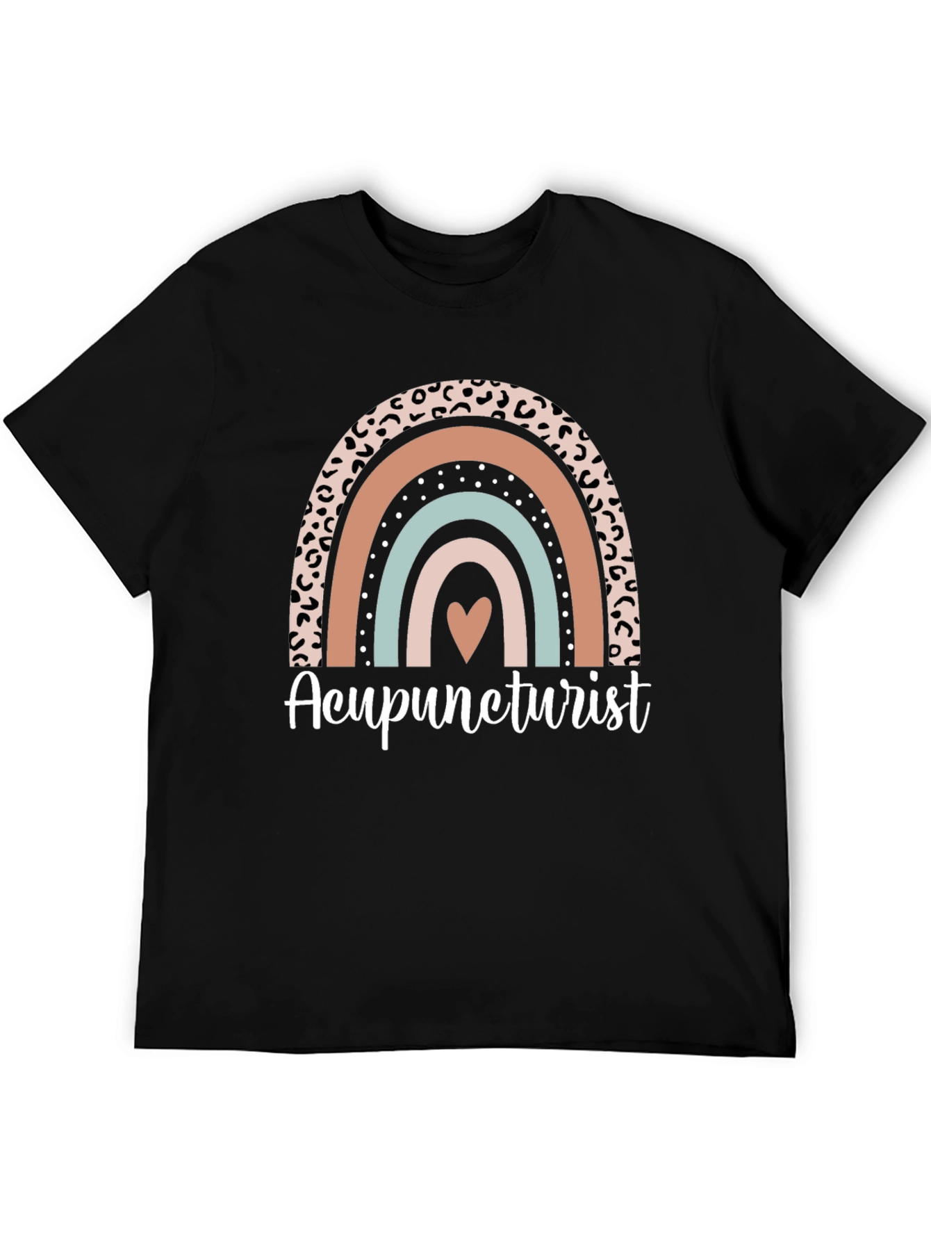 Acupuncturist Rainbow Leopard Print T-Shirt