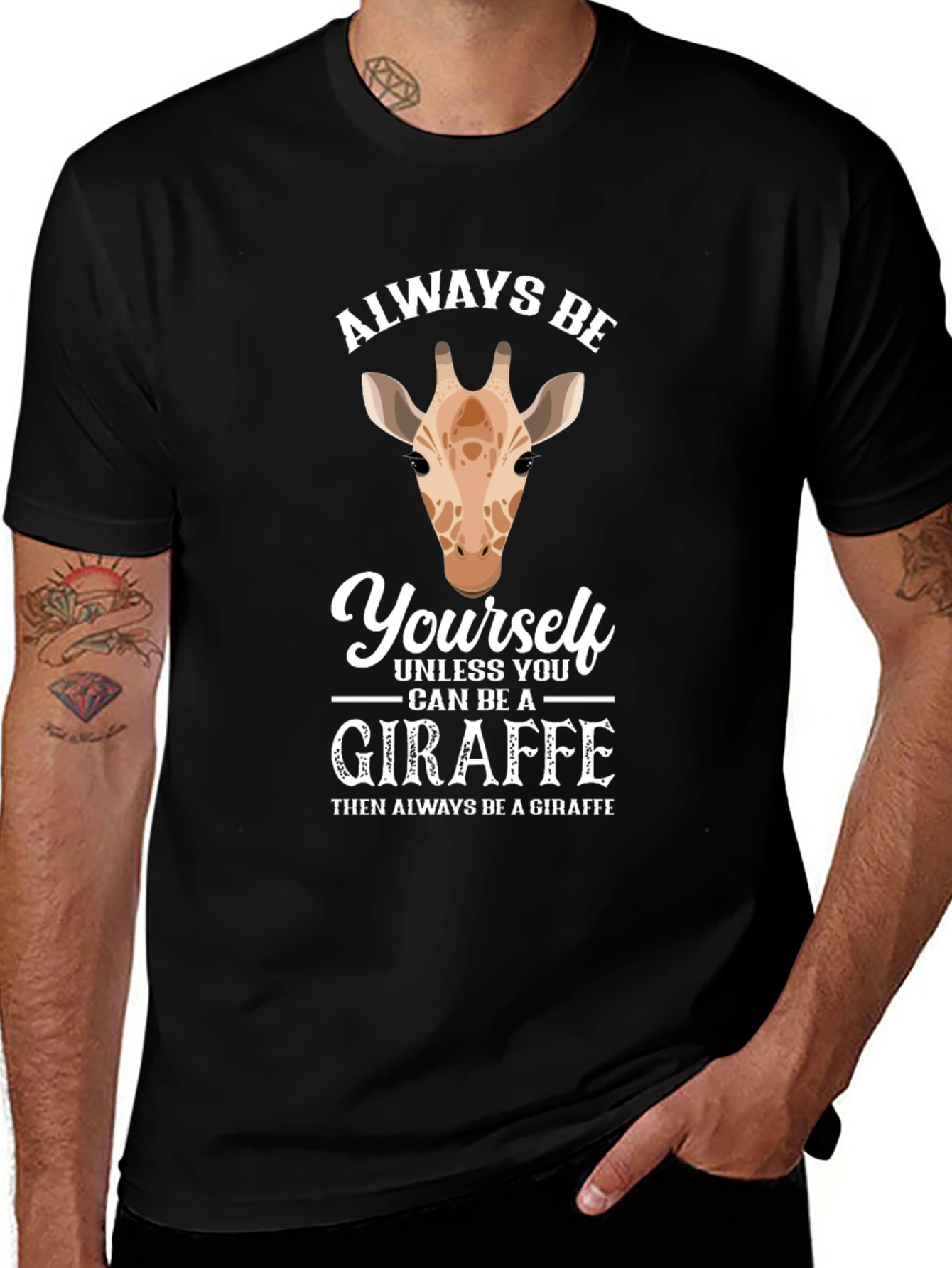 Always Be Yourself Giraffe Graphic Tee