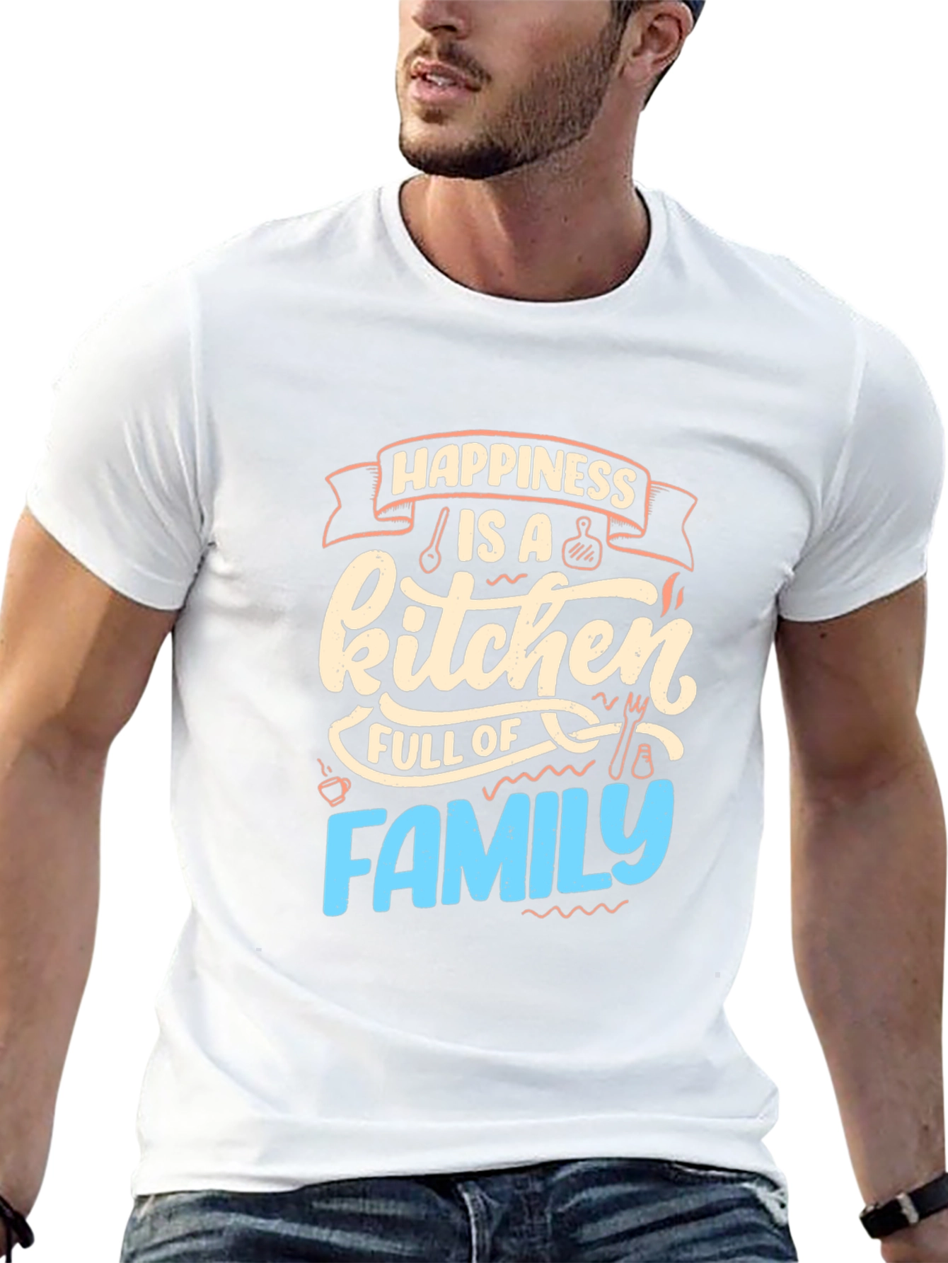 Happiness is a Kitchen Full of Family Graphic Tee