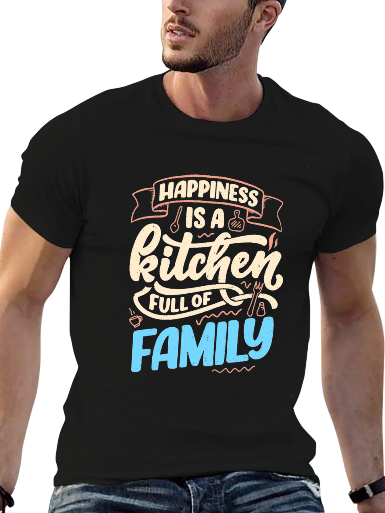Happiness is a Kitchen Full of Family Graphic Tee