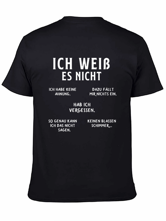 Ich Weiss Es Nicht T-Shirt - German Phrase Tee