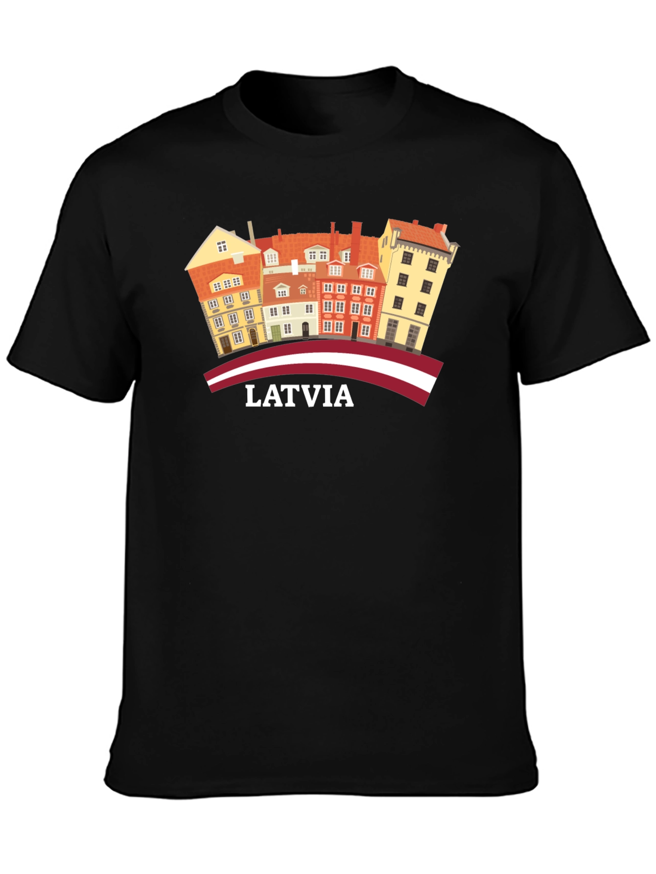 Latvia Old Town Architecture Graphic T-Shirt