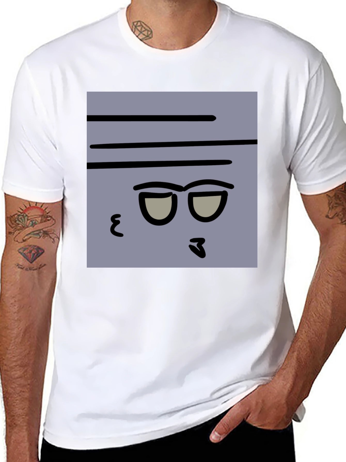 Funny Face Graphic Tee - Mens Black T-Shirt