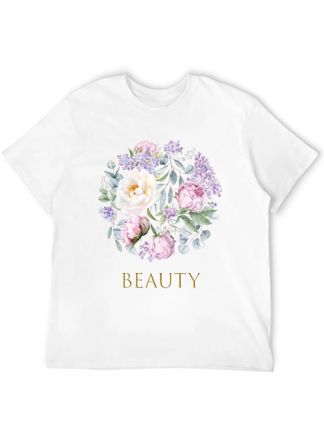 Floral Beauty T-Shirt - Elegant Botanical Design