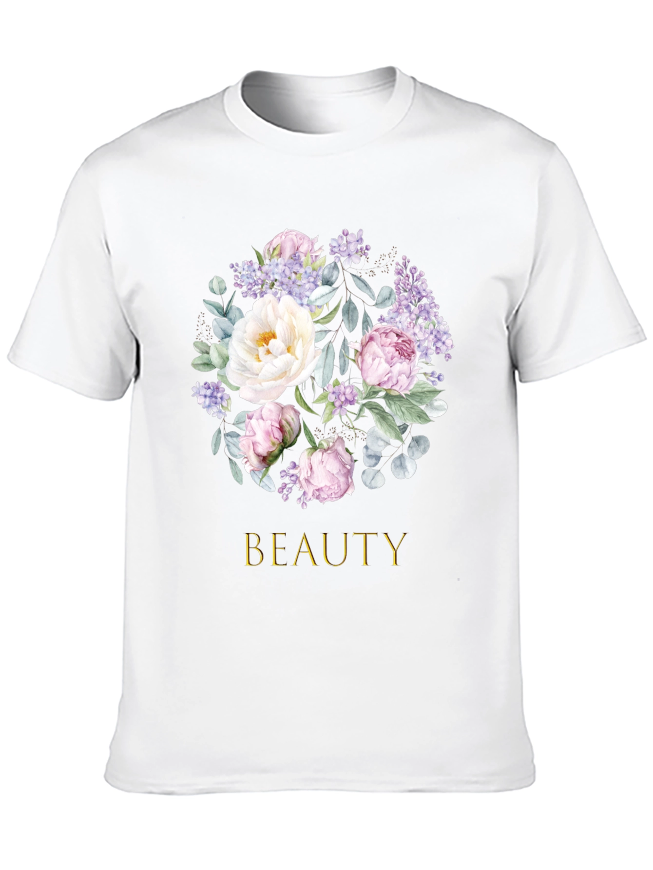 Floral Beauty T-Shirt - Elegant Botanical Design