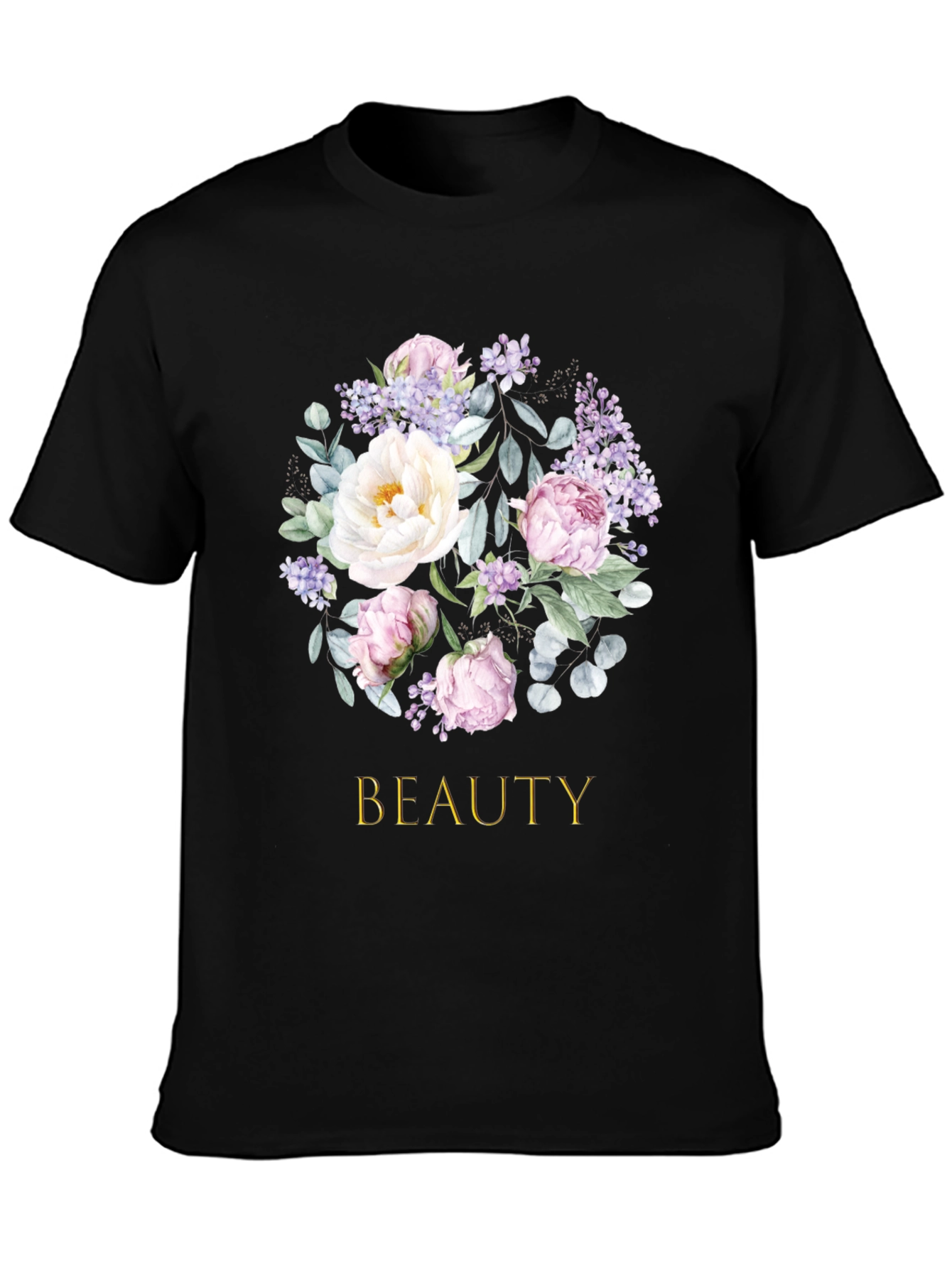 Floral Beauty T-Shirt - Elegant Botanical Design