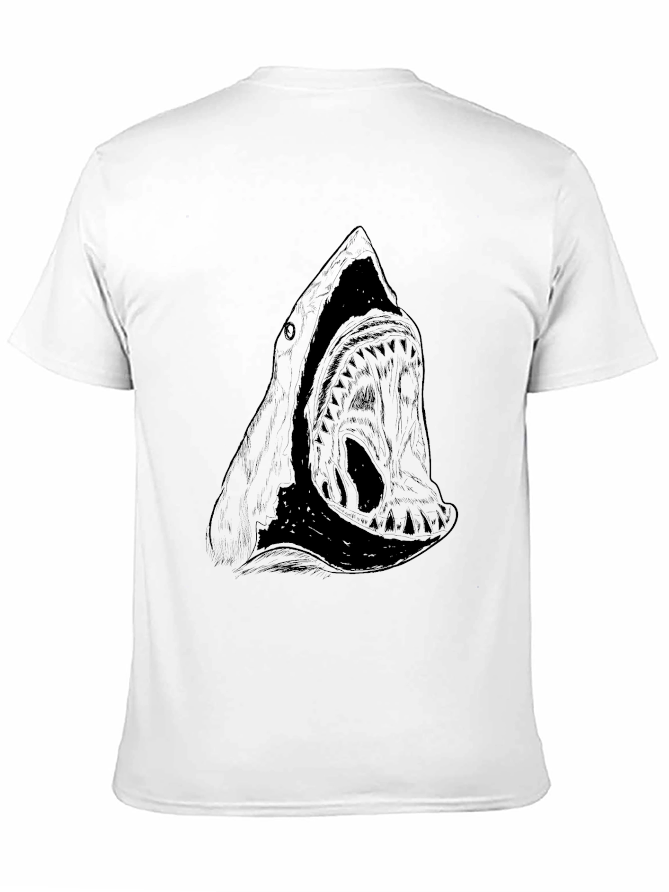 Mens Black Shark Graphic Tee