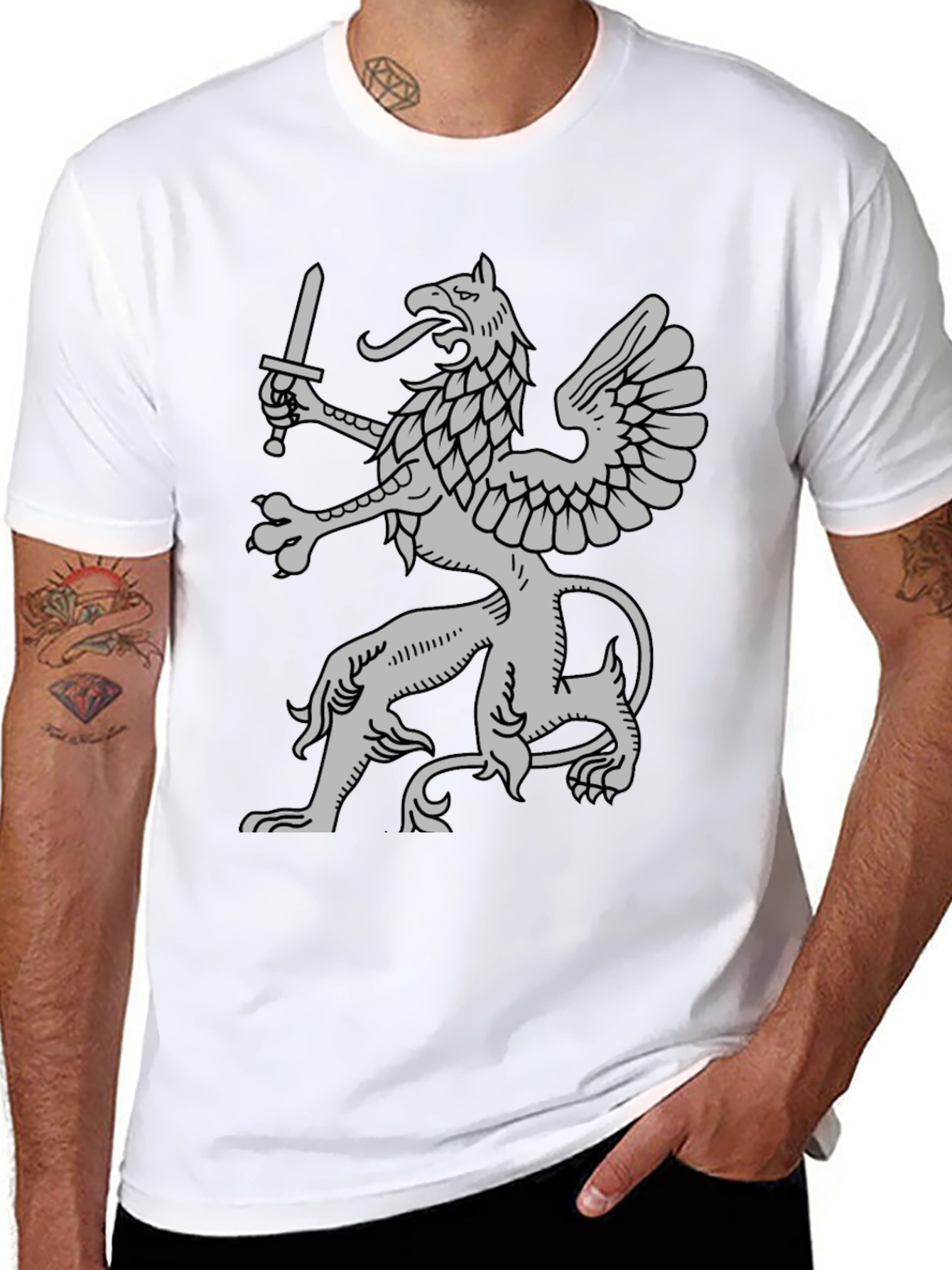 Griffin Sword Black T-Shirt