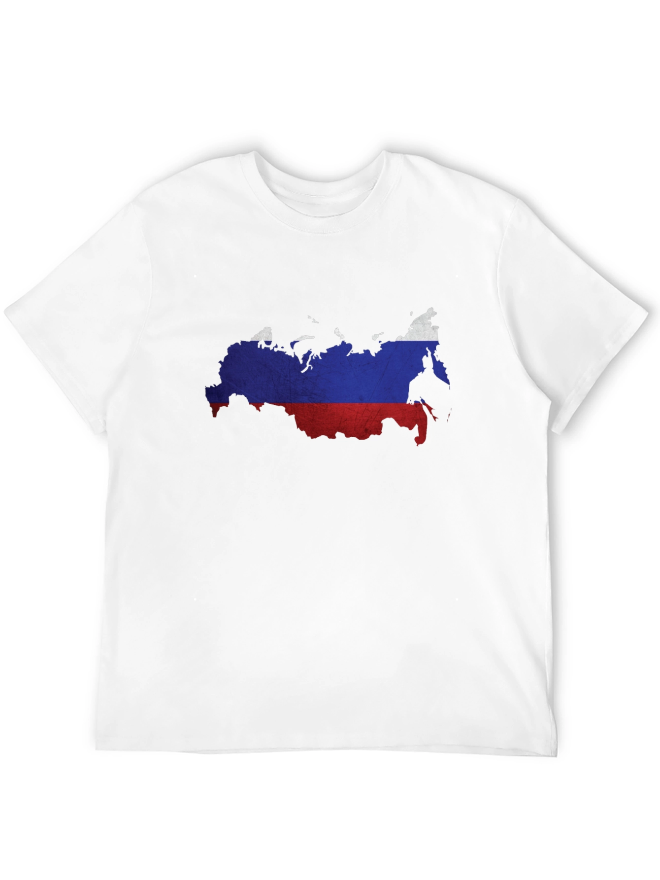 Russia Flag Map Graphic Tee - Black