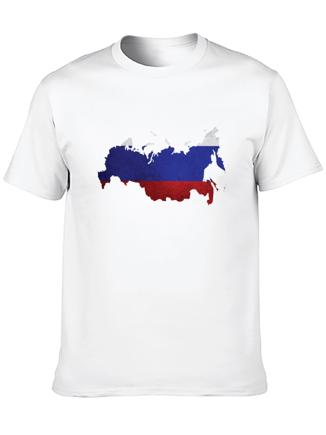 Russia Flag Map Graphic Tee - Black