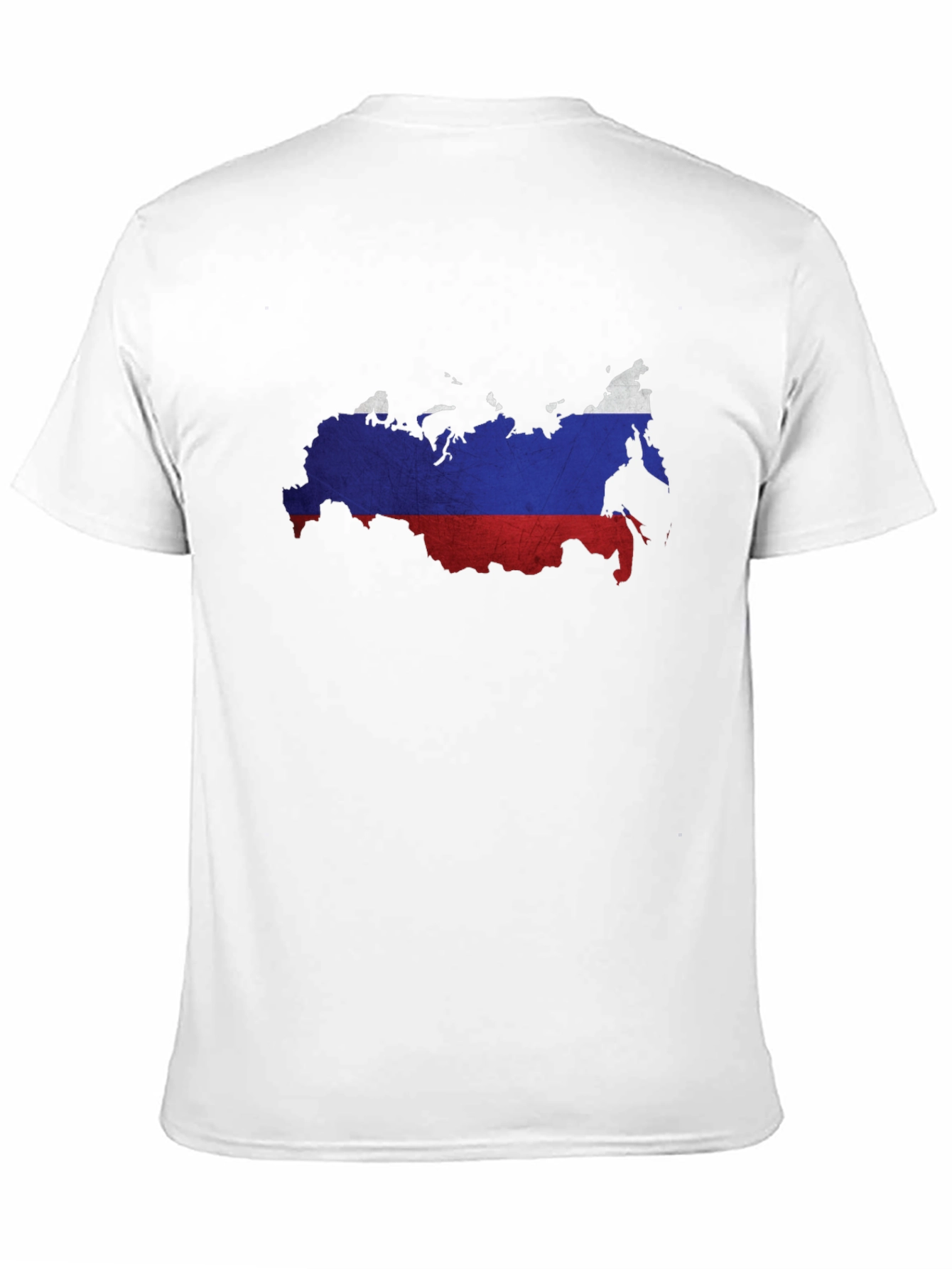 Russia Flag Map Graphic Tee - Black