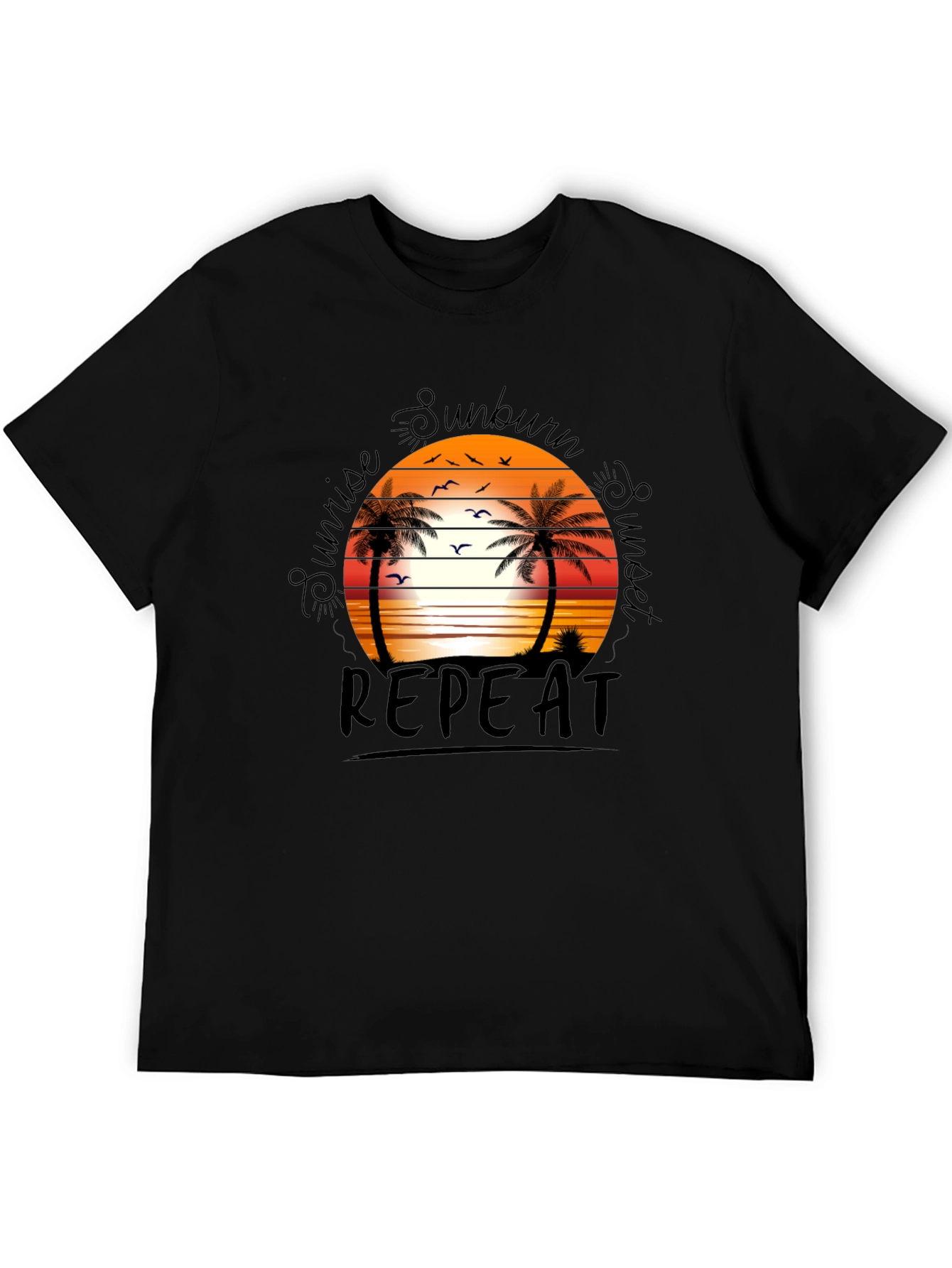 Sunrise Sunburn Sunset Repeat Graphic Tee