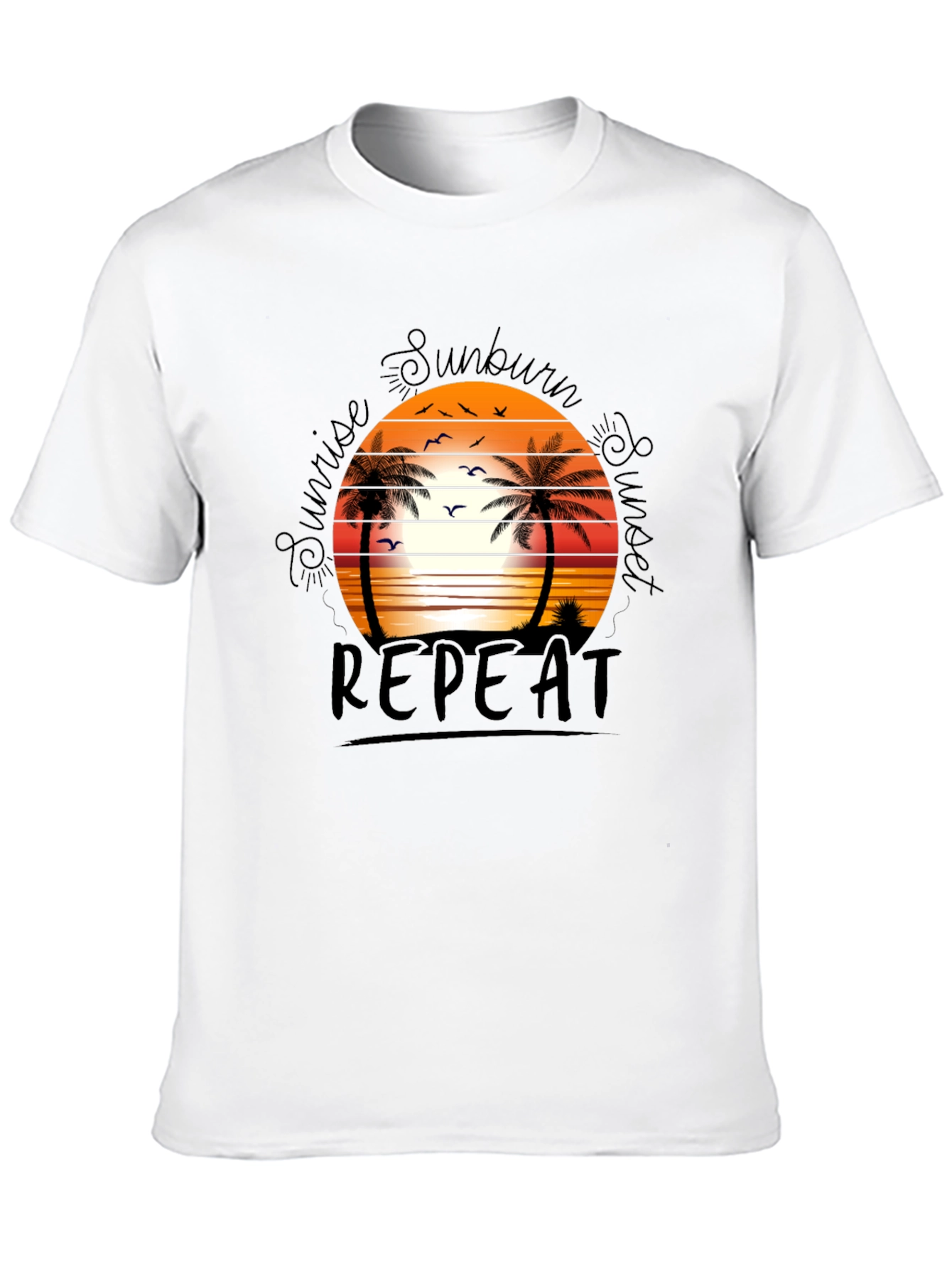 Sunrise Sunburn Sunset Repeat Graphic Tee