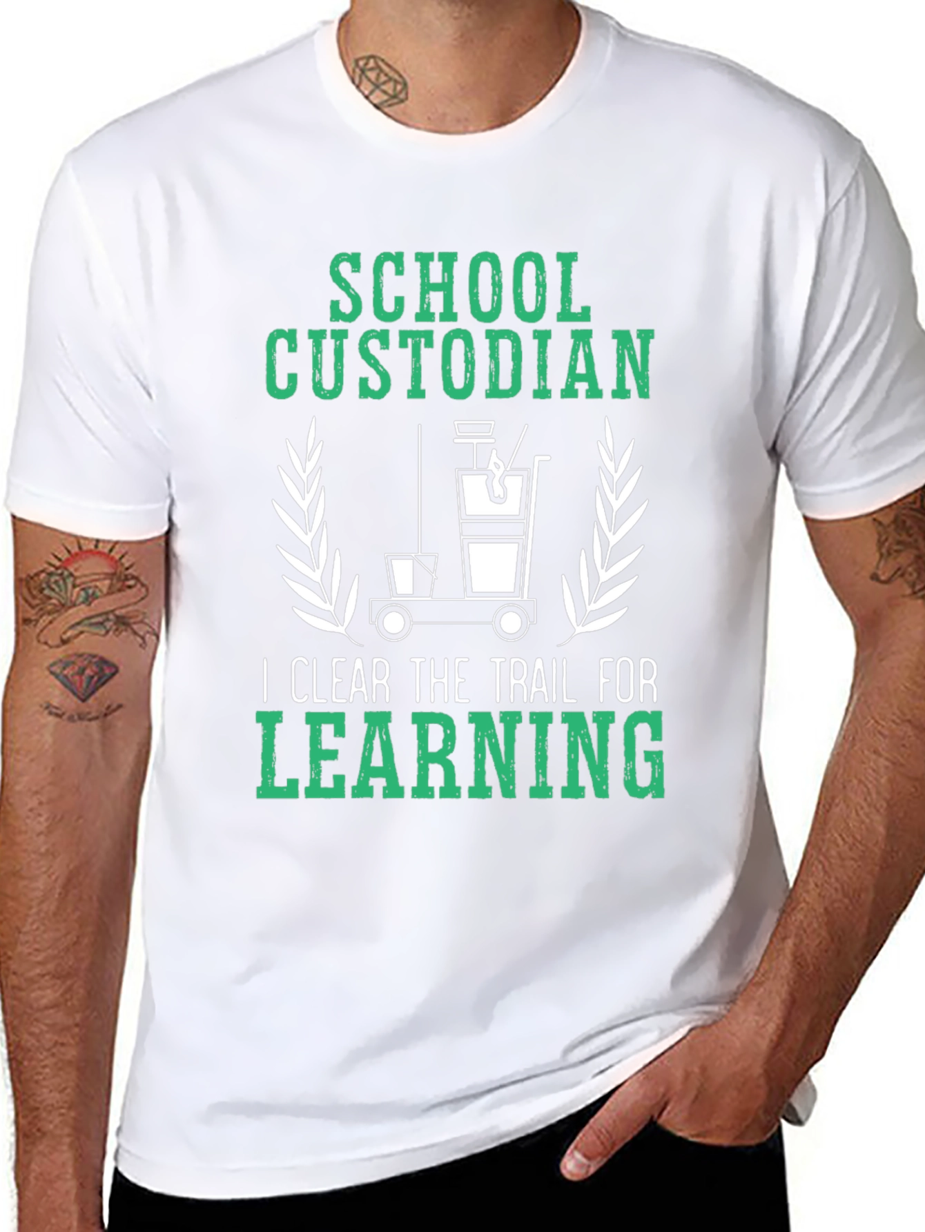 School Custodian T-Shirt: Clear the Trail for Learning