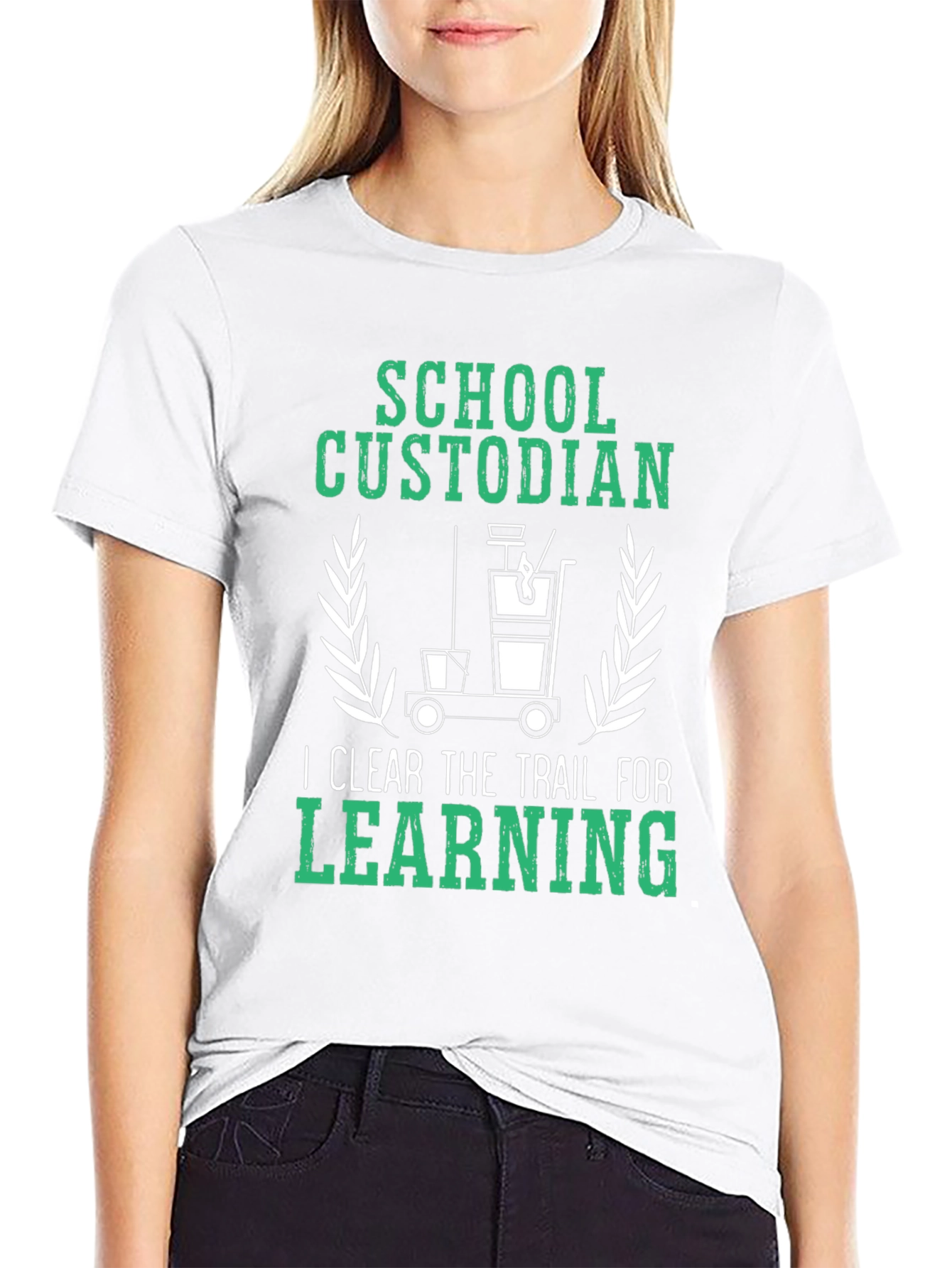 School Custodian T-Shirt: Clear the Trail for Learning