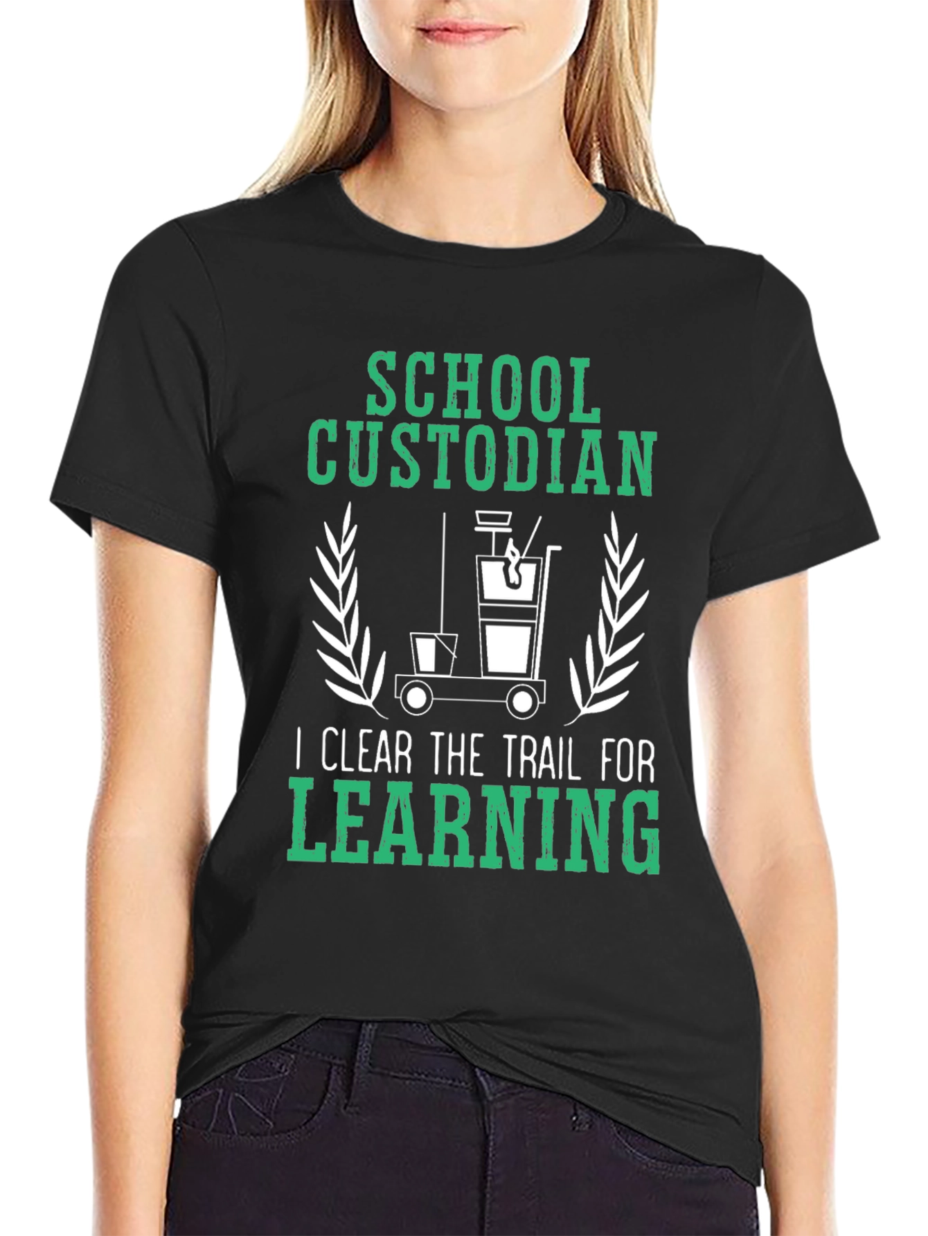 School Custodian T-Shirt: Clear the Trail for Learning