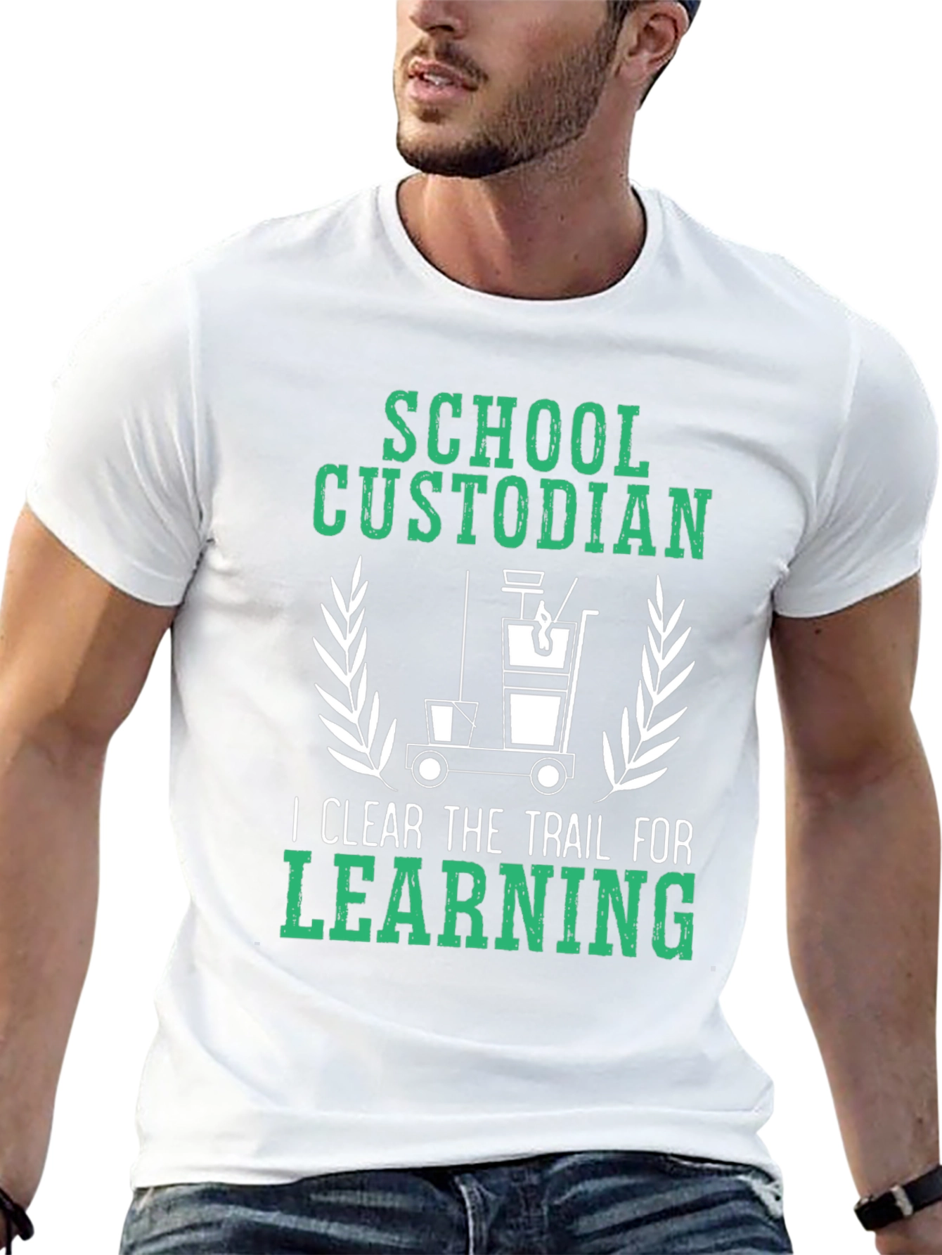 School Custodian T-Shirt: Clear the Trail for Learning
