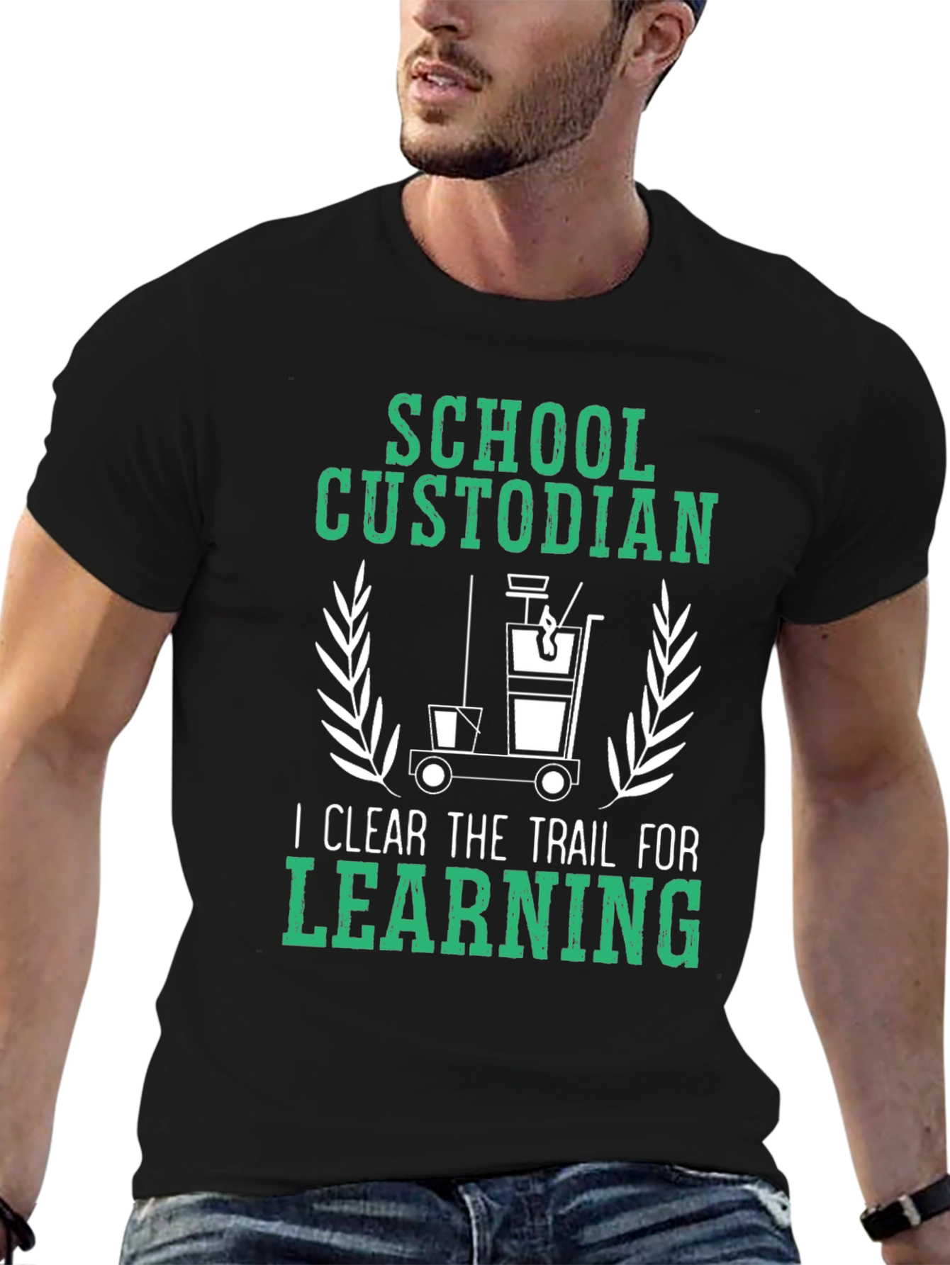School Custodian T-Shirt: Clear the Trail for Learning