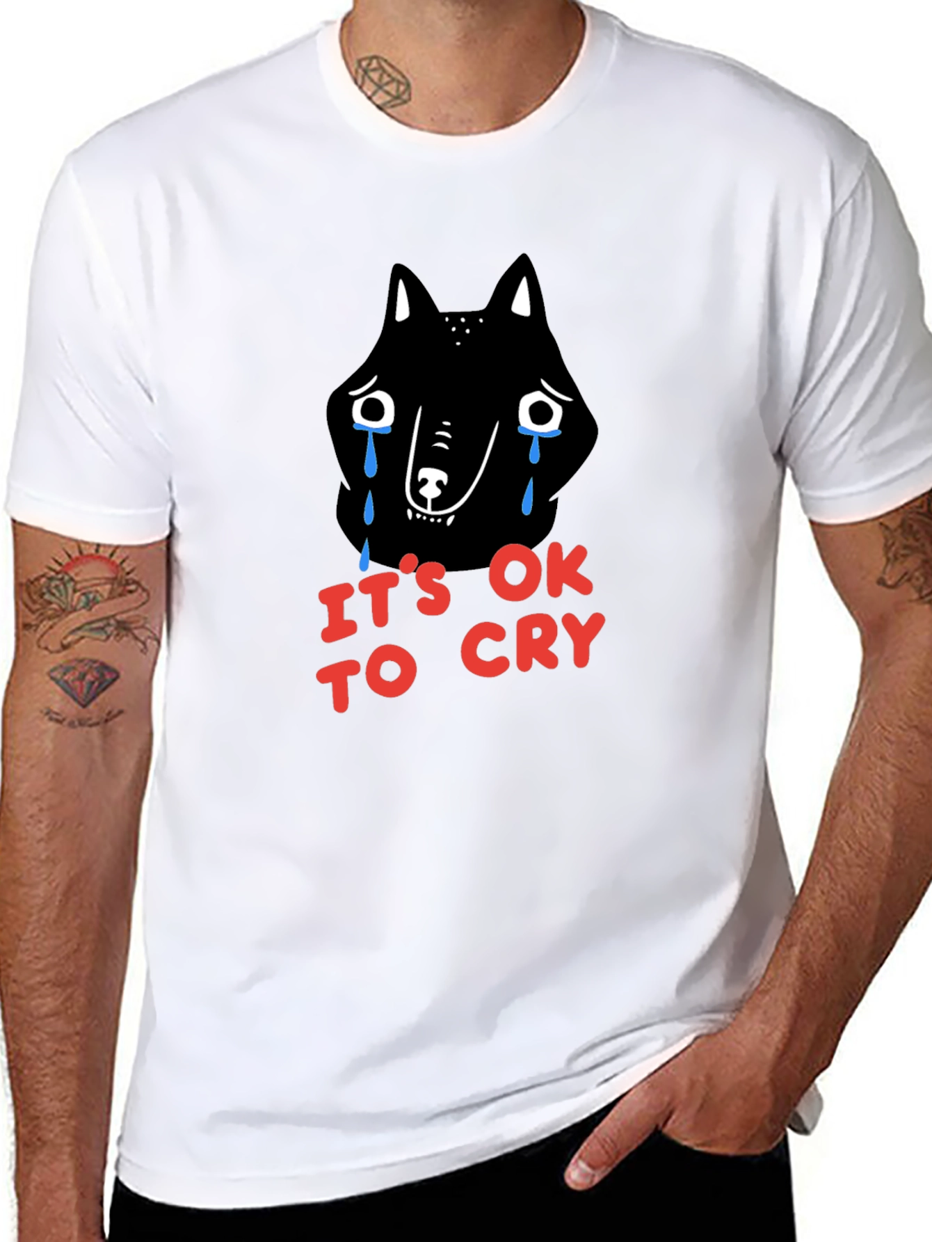 Its OK to Cry Graphic T-Shirt - Mens