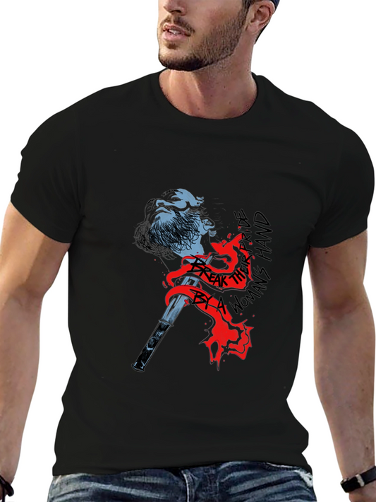 Graphic Tee: Break Their Pride Womans Hand - Black T-Shirt
