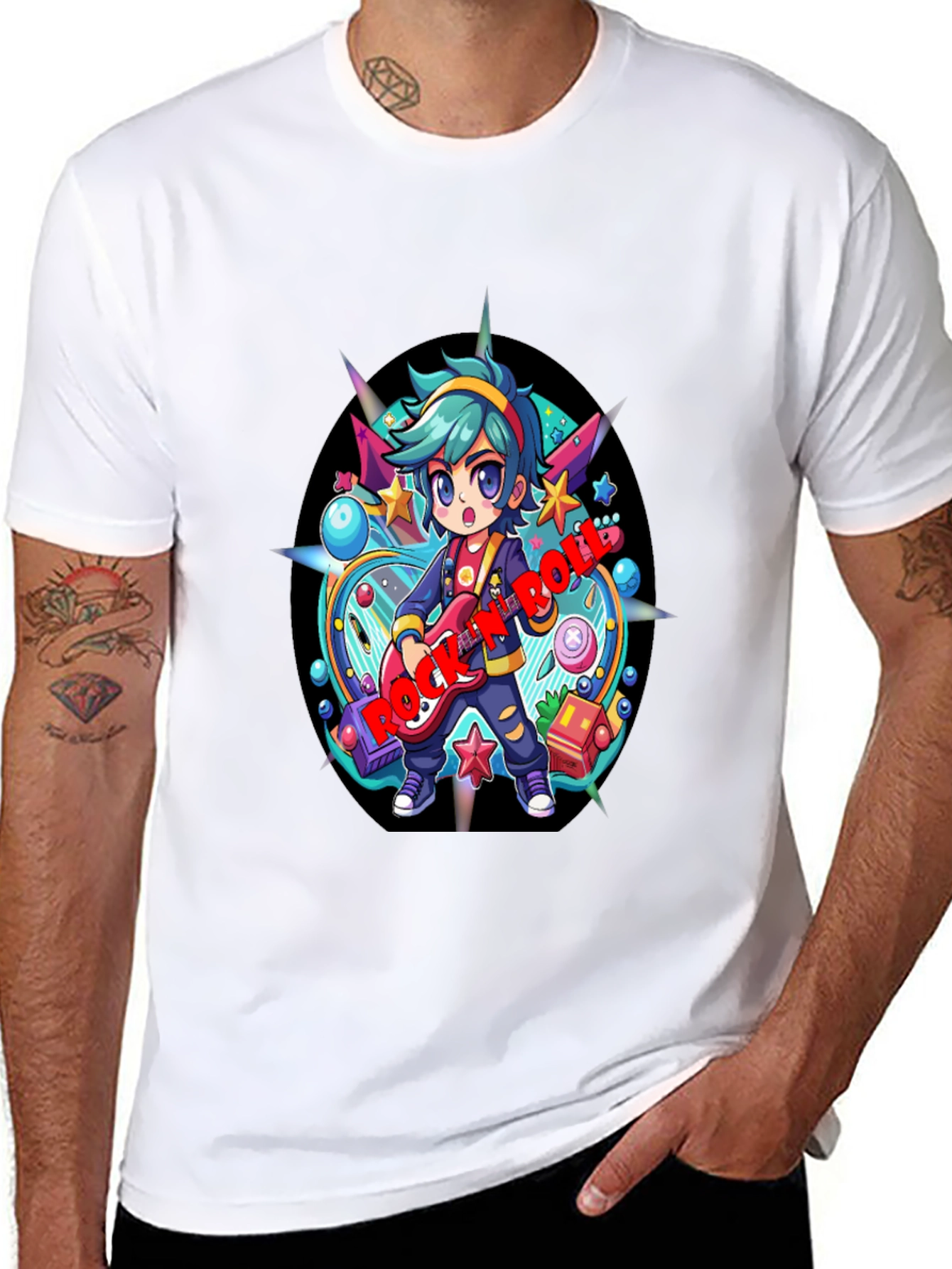 Rock and Roll Cartoon Tee