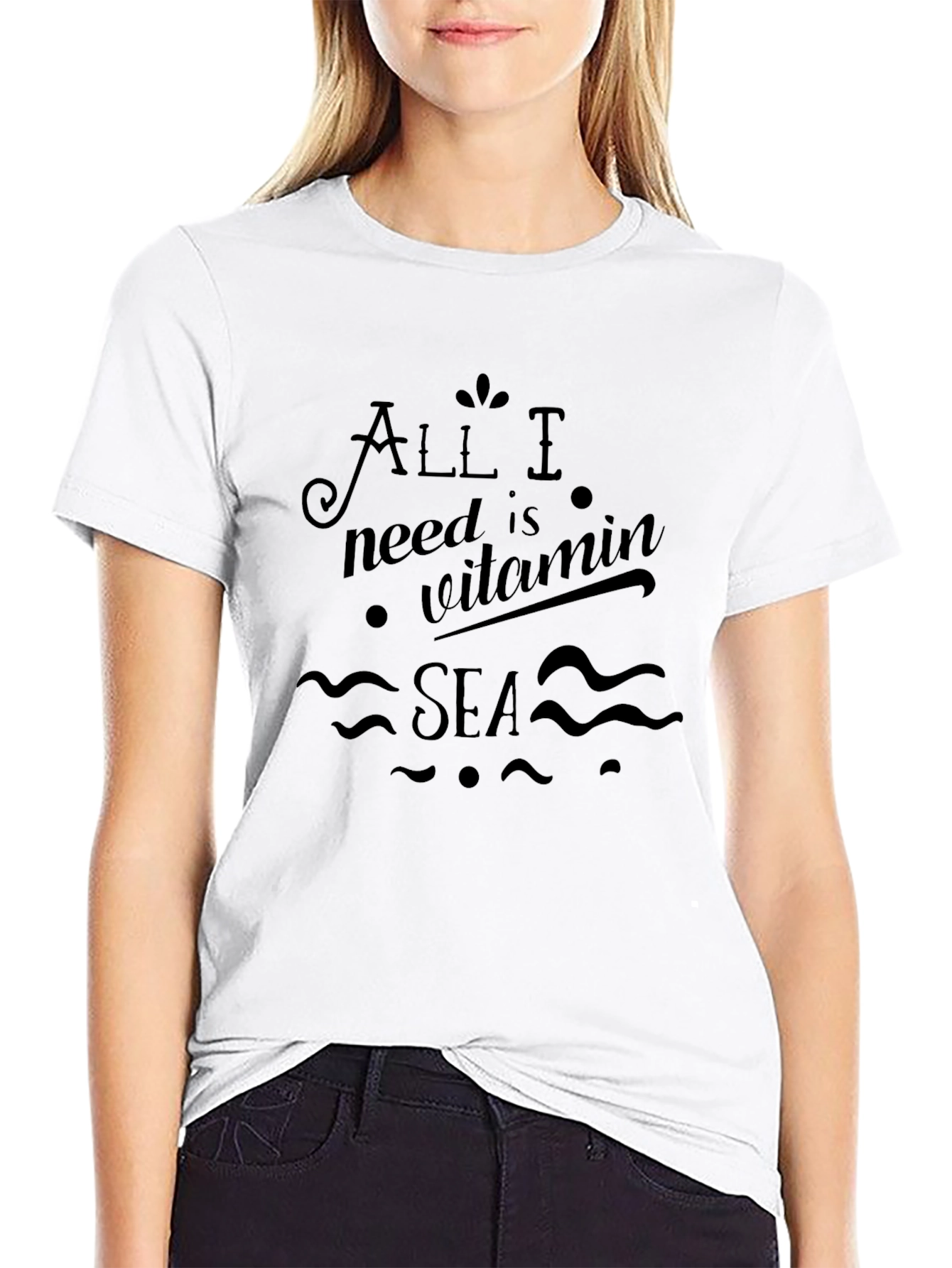 Vitamin Sea Black T-Shirt