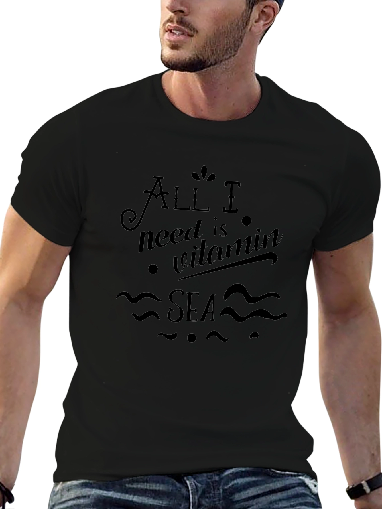 Vitamin Sea Black T-Shirt