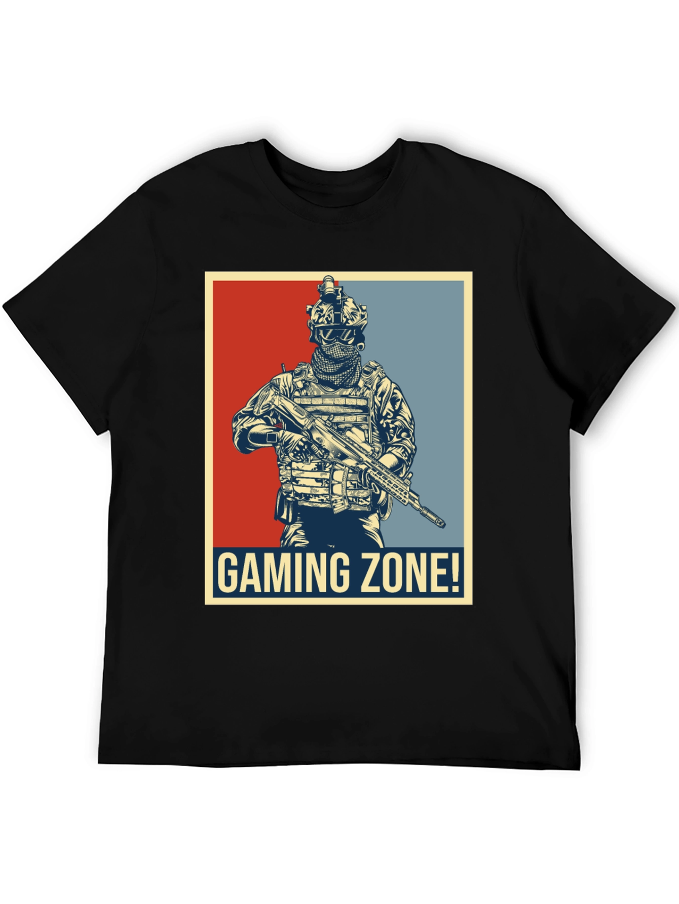 Gaming Zone Soldier T-Shirt - Black