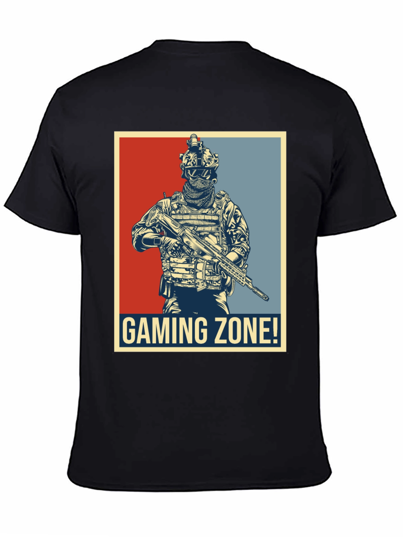 Gaming Zone Soldier T-Shirt - Black