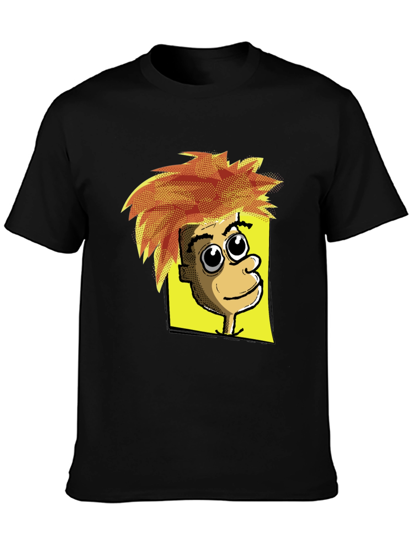 Cartoon Character Graphic Print Black T-Shirt