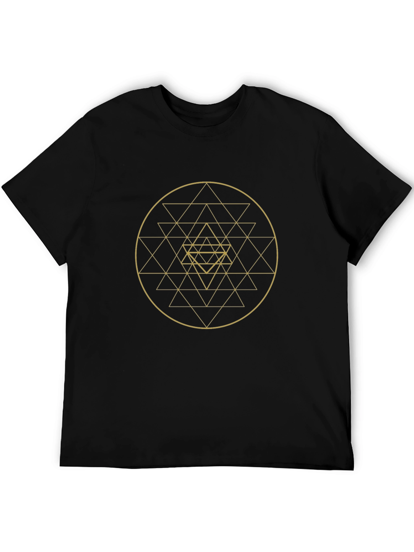 Geometric Design Black T-Shirt