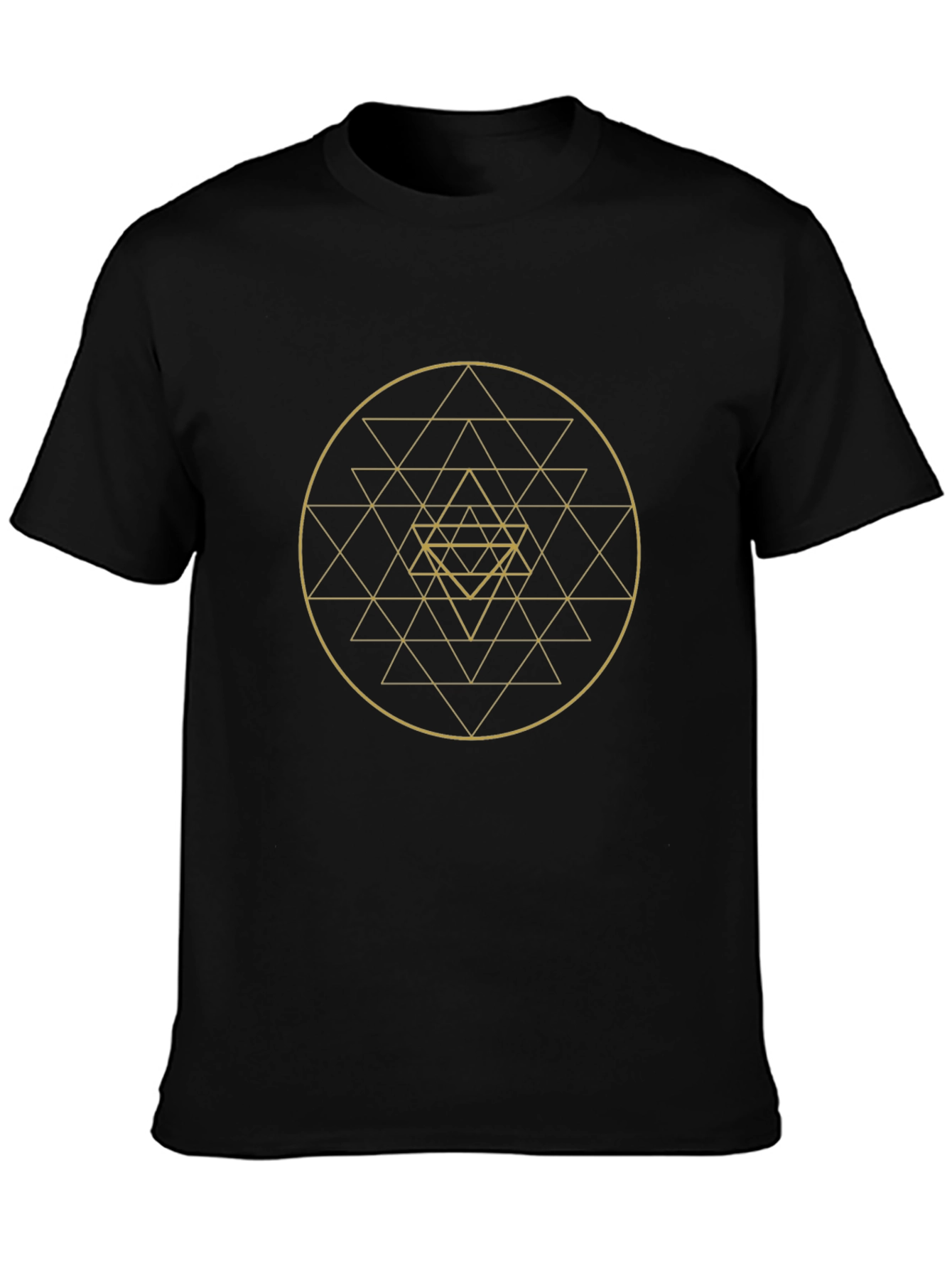 Geometric Design Black T-Shirt