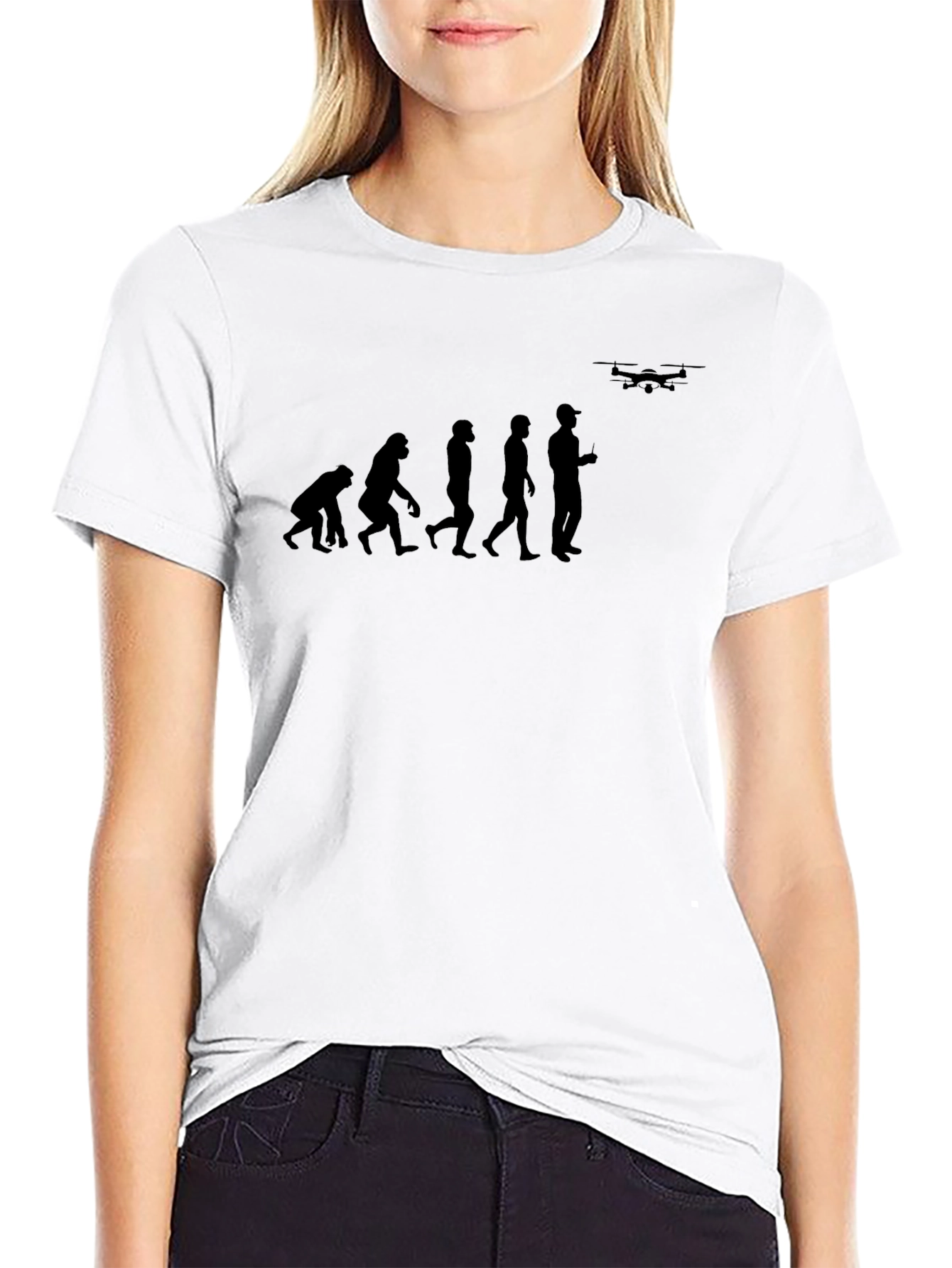 Evolution of Drone Pilot Black T-Shirt