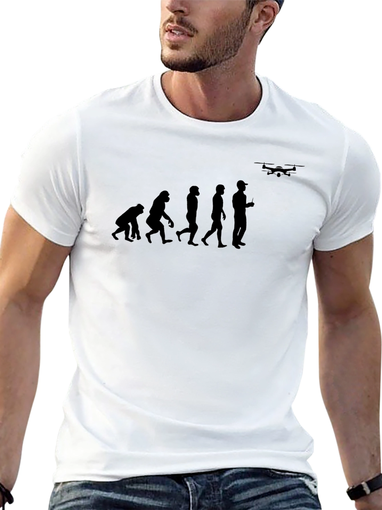 Evolution of Drone Pilot Black T-Shirt