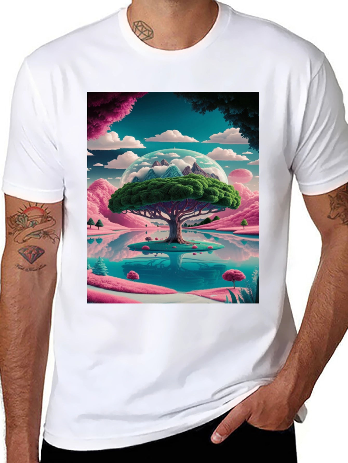 Vibrant Landscape Graphic Tee
