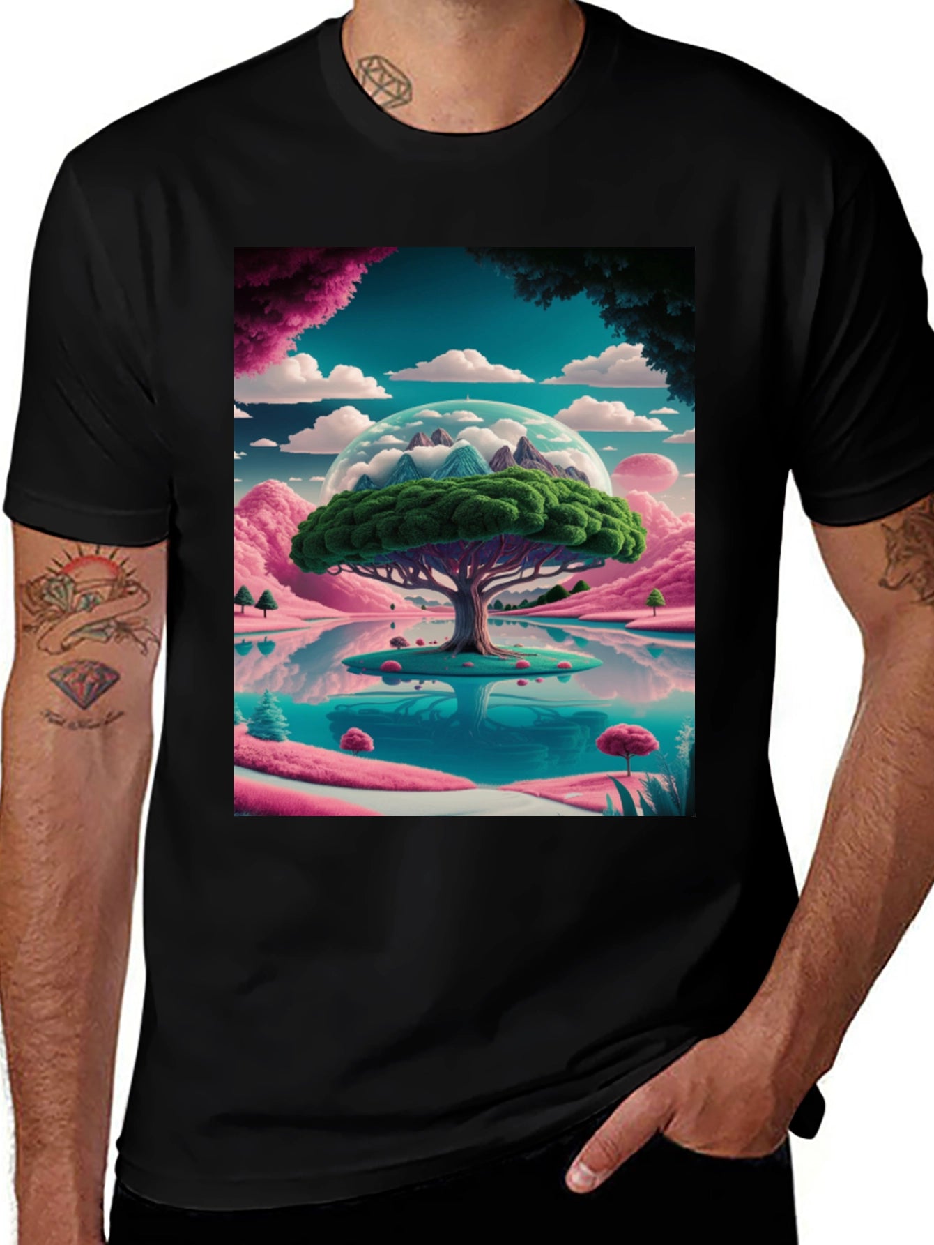 Vibrant Landscape Graphic Tee