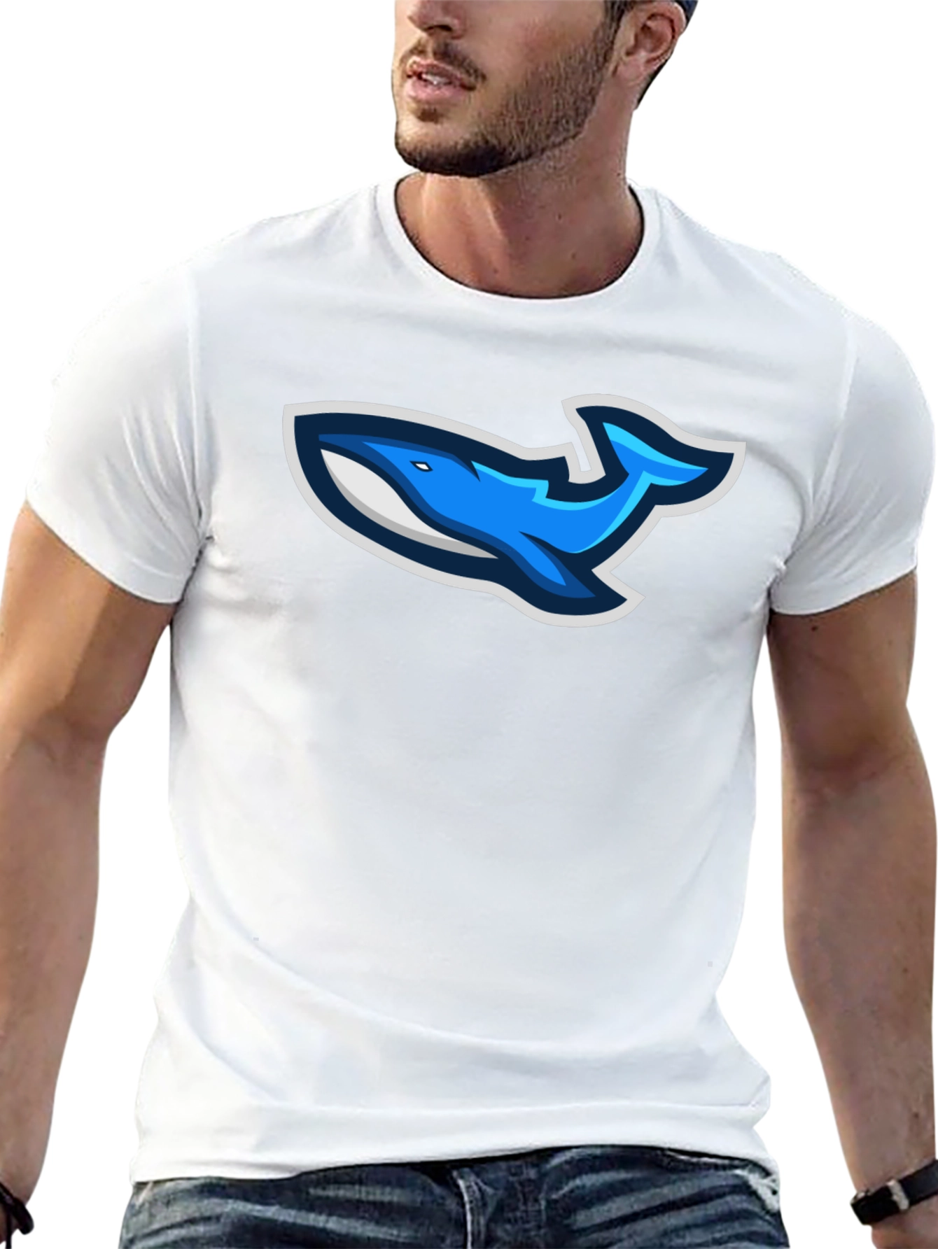Blue Whale Graphic T-Shirt - Casual Style