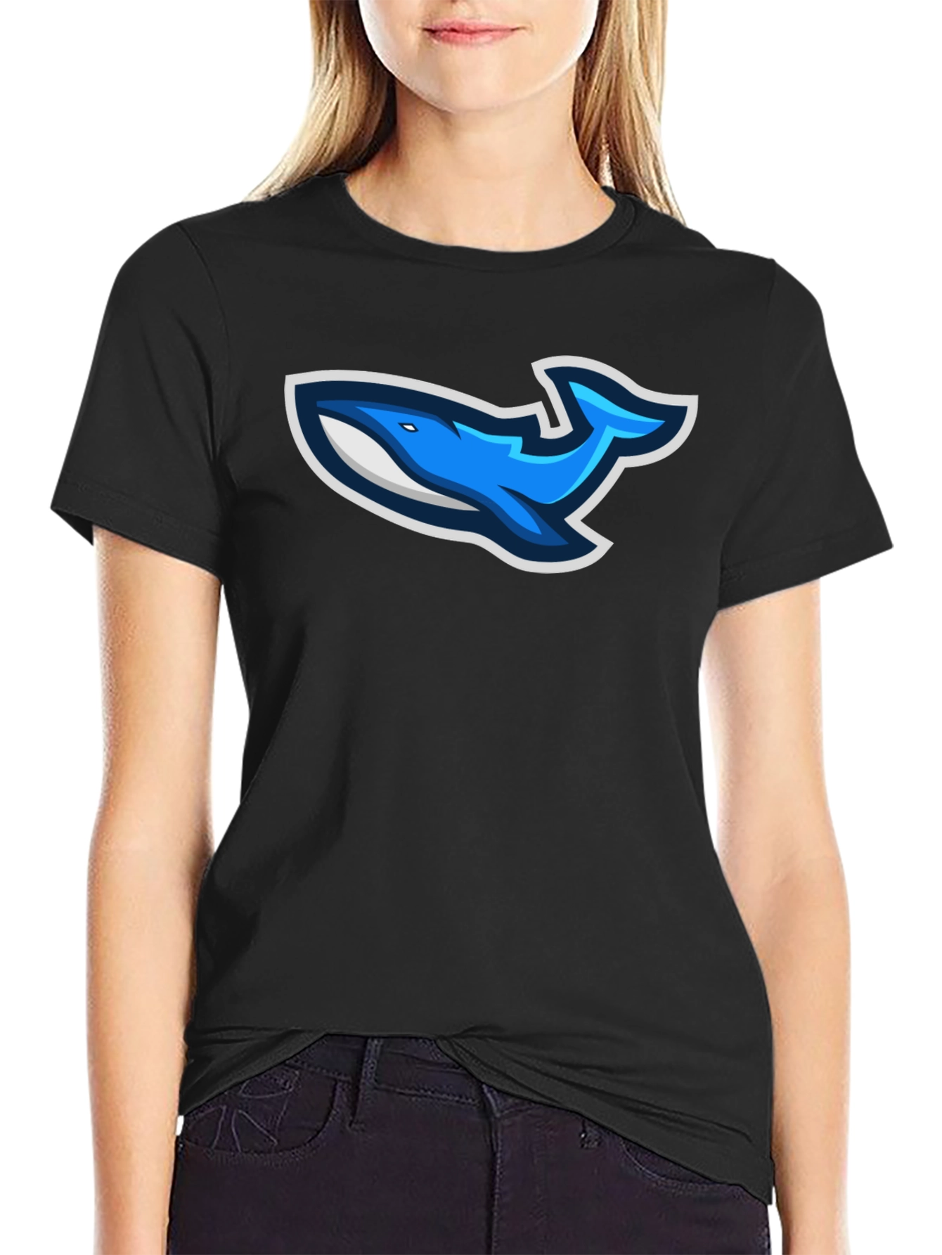 Blue Whale Graphic T-Shirt - Casual Style
