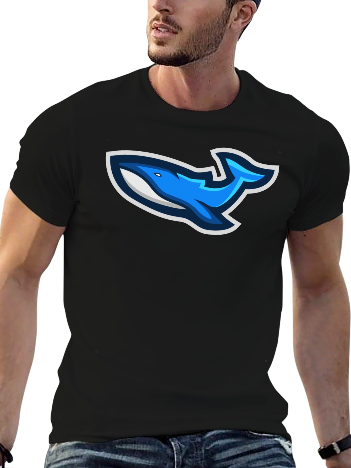 Blue Whale Graphic T-Shirt - Casual Style