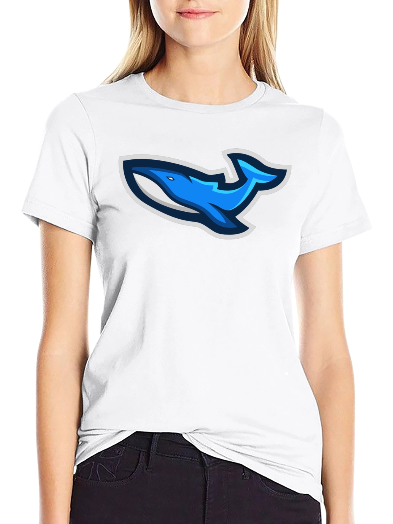 Blue Whale Graphic T-Shirt - Casual Style